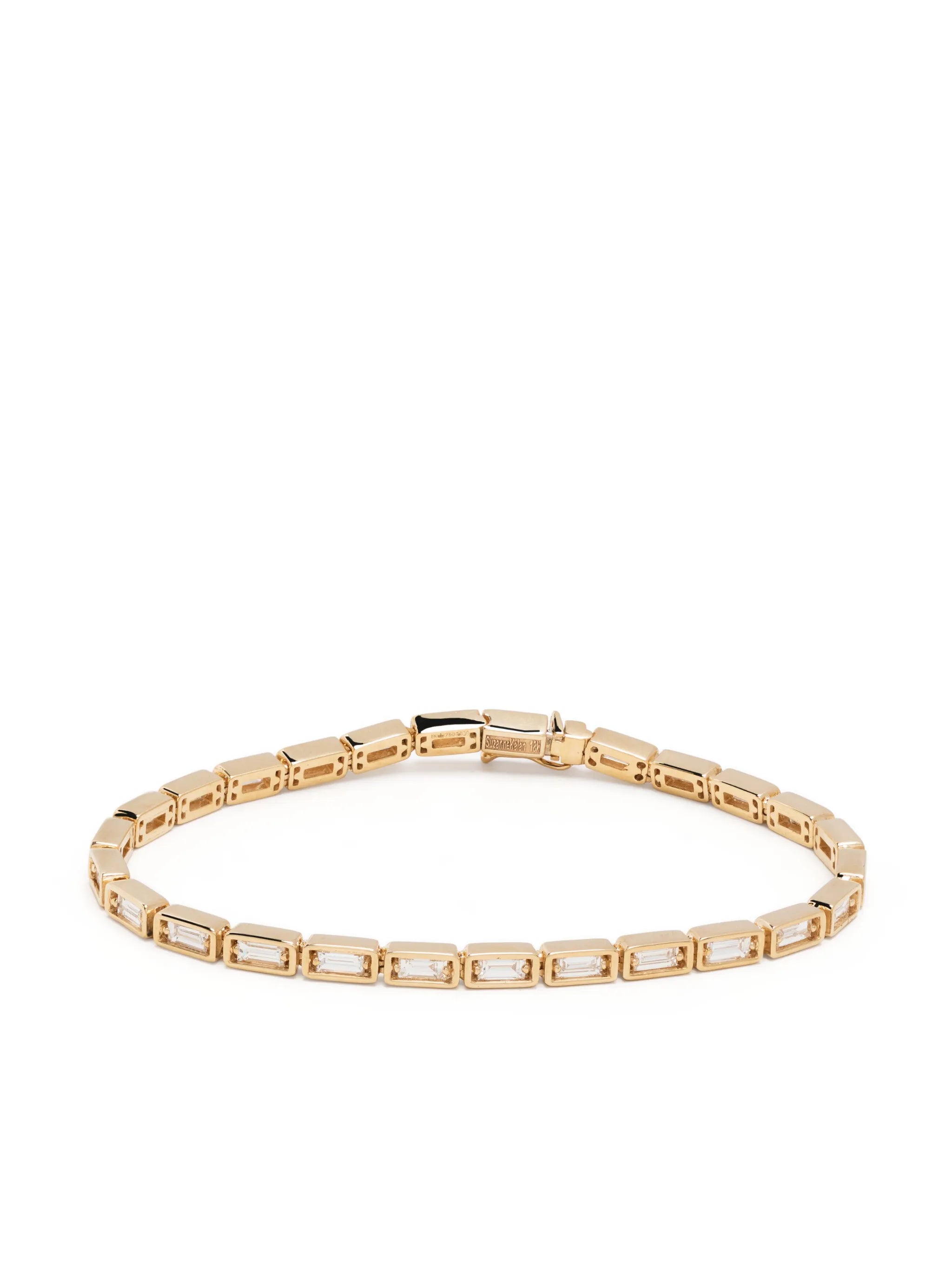 18kt yellow gold diamond tennis bracelet