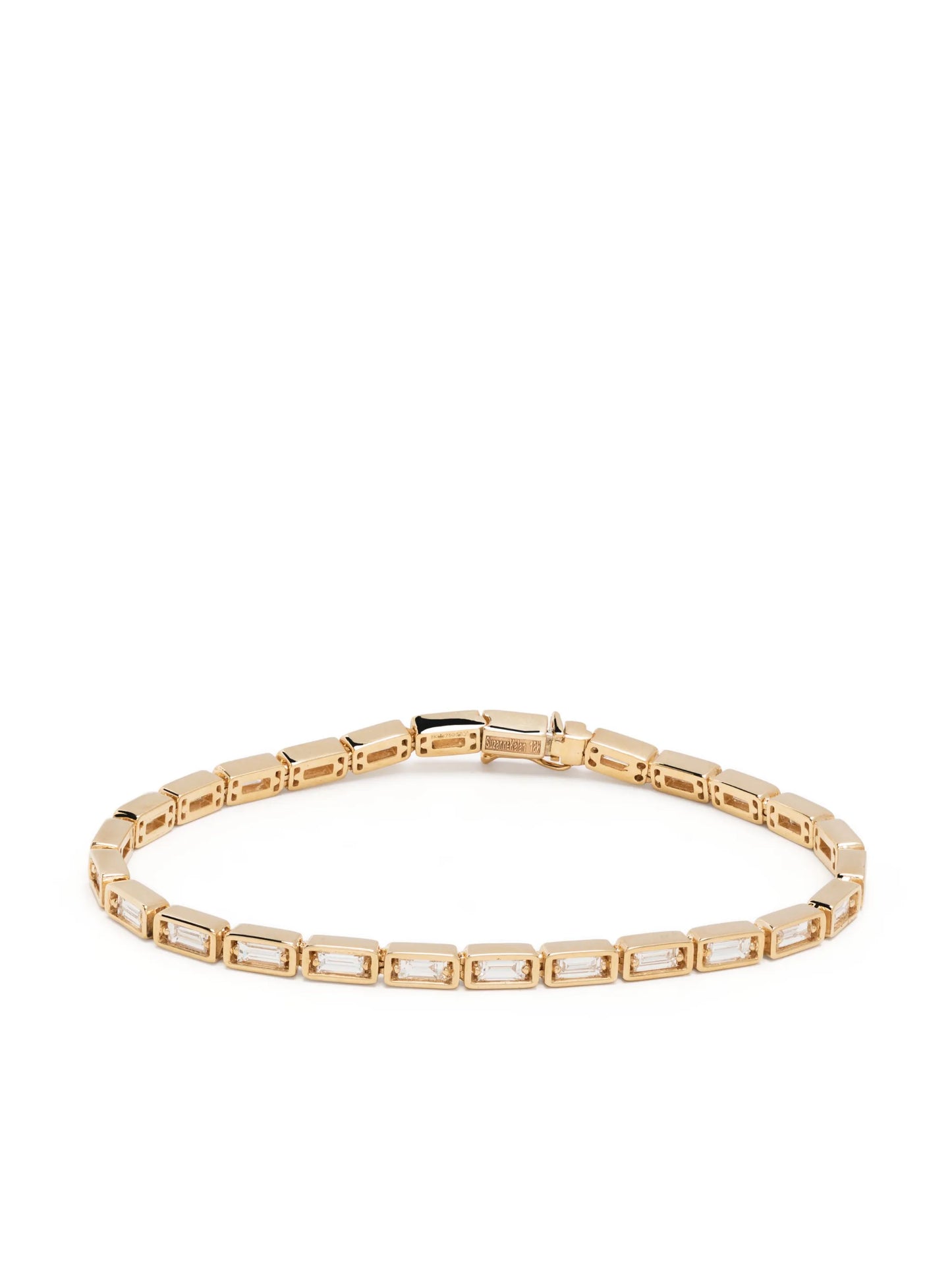 18kt yellow gold diamond tennis bracelet