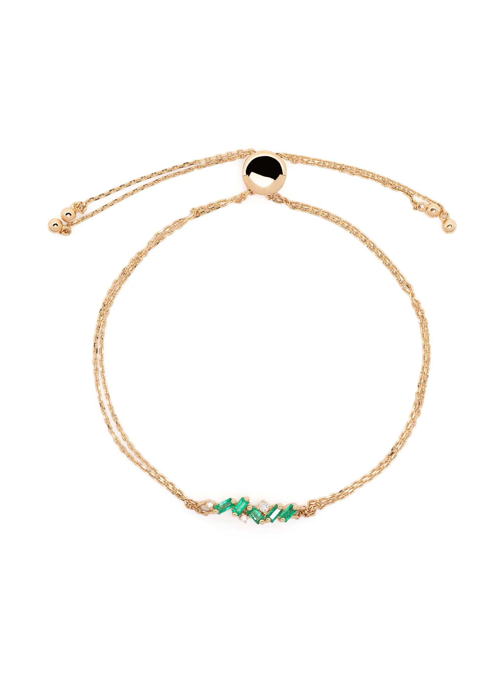 18kt yellow gold Willow emerald bracelet