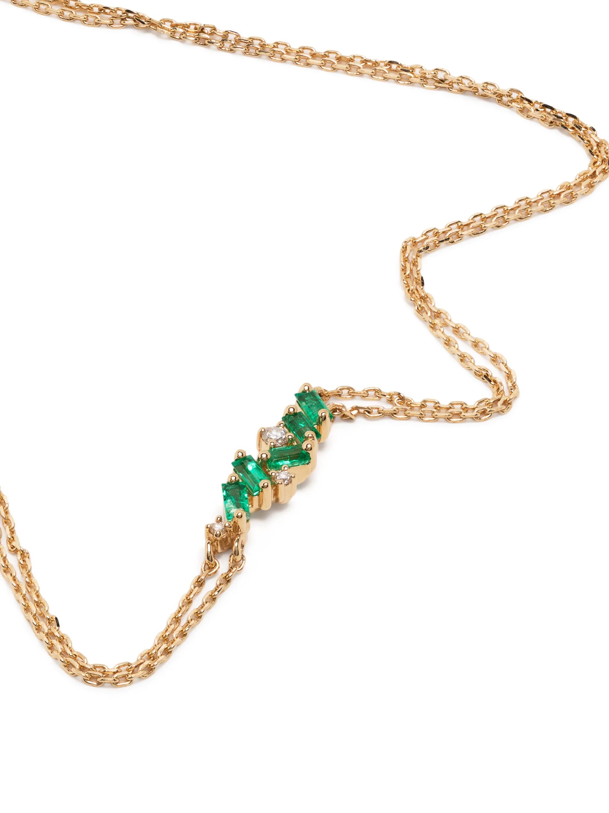 18kt yellow gold Willow emerald bracelet