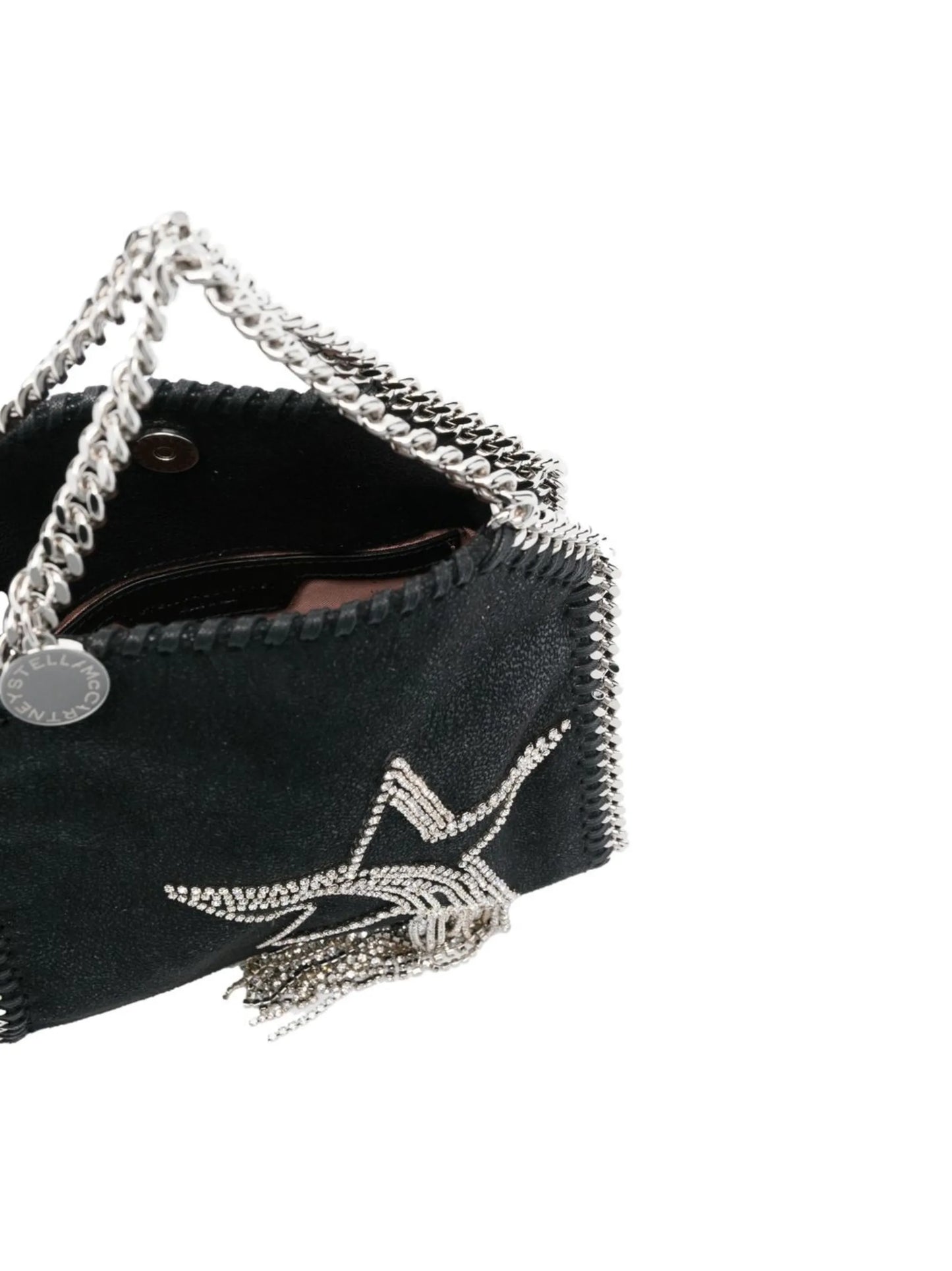 fringed crystal-star tote bag