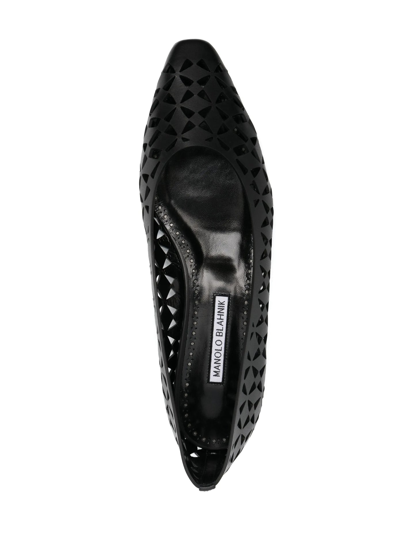Gelista lazer-cut leather ballerinas
