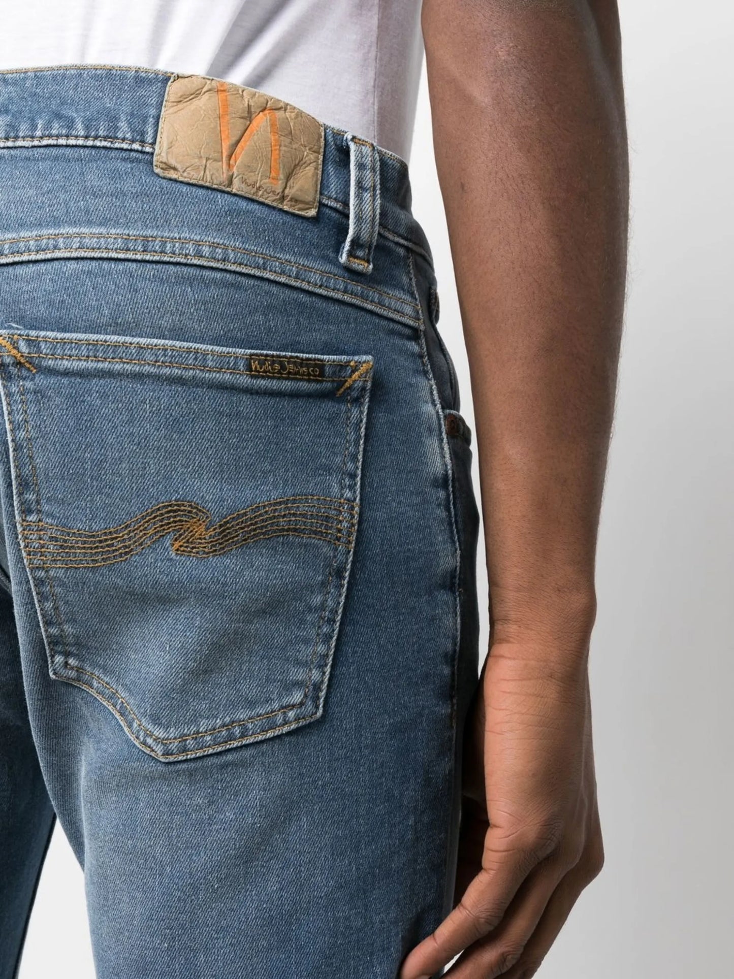 logo-patch straight-leg jeans