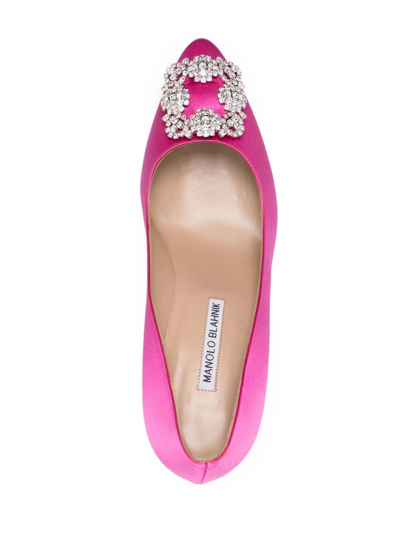 Hangisi 70mm crystal-buckle pumps