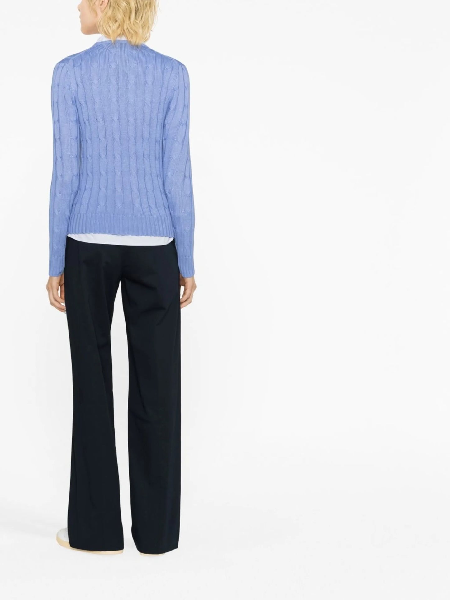 cable-knit sweater