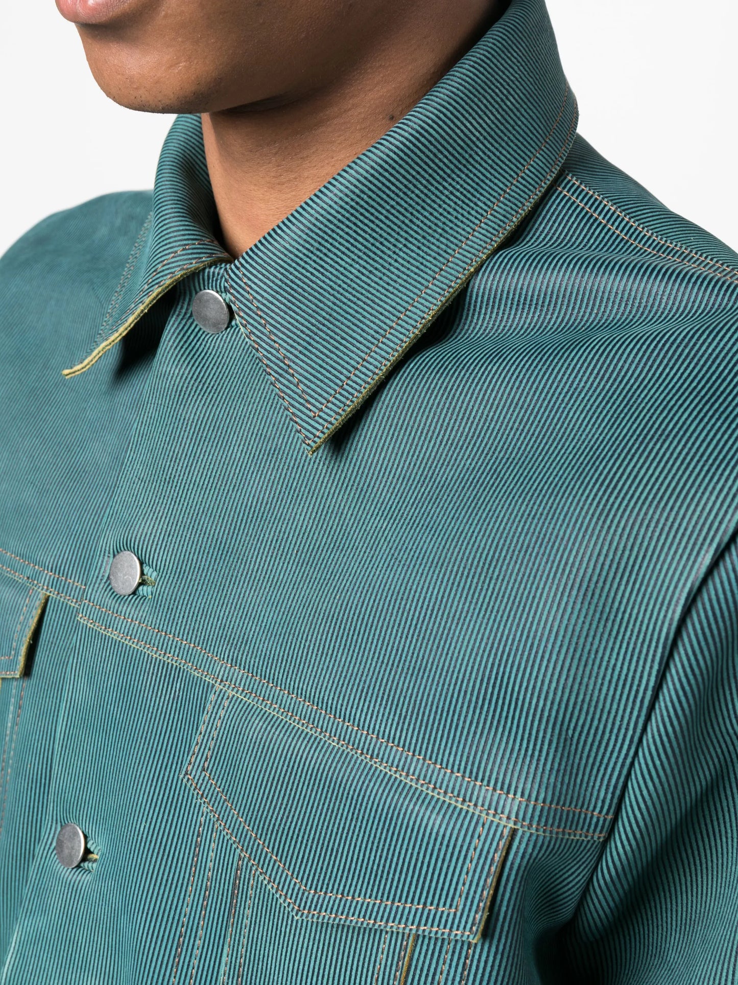 Larda striped leather jacket
