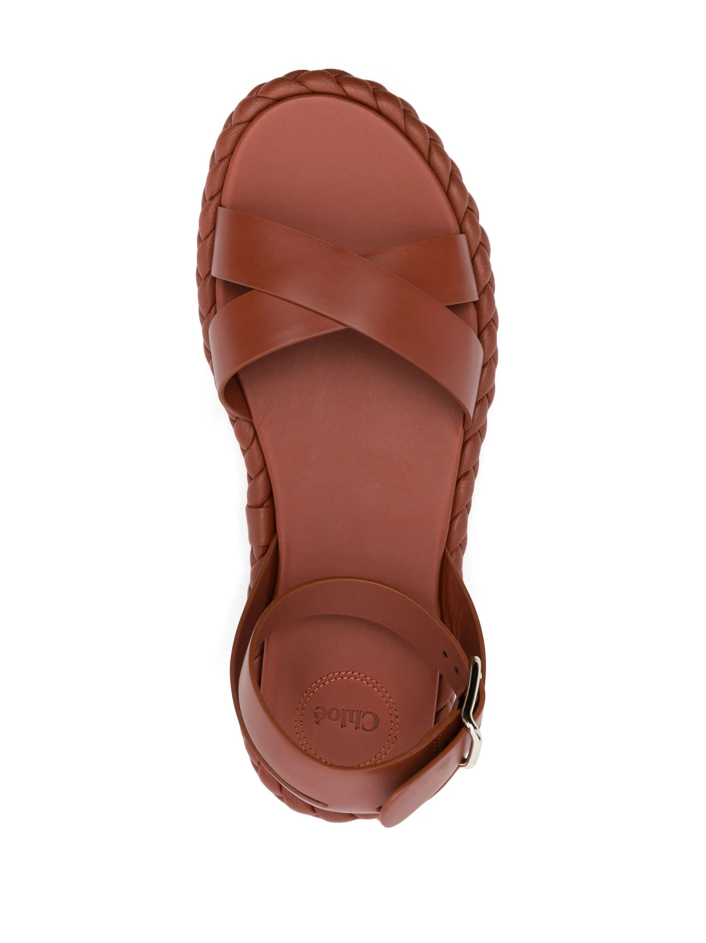 crossover leather sandals