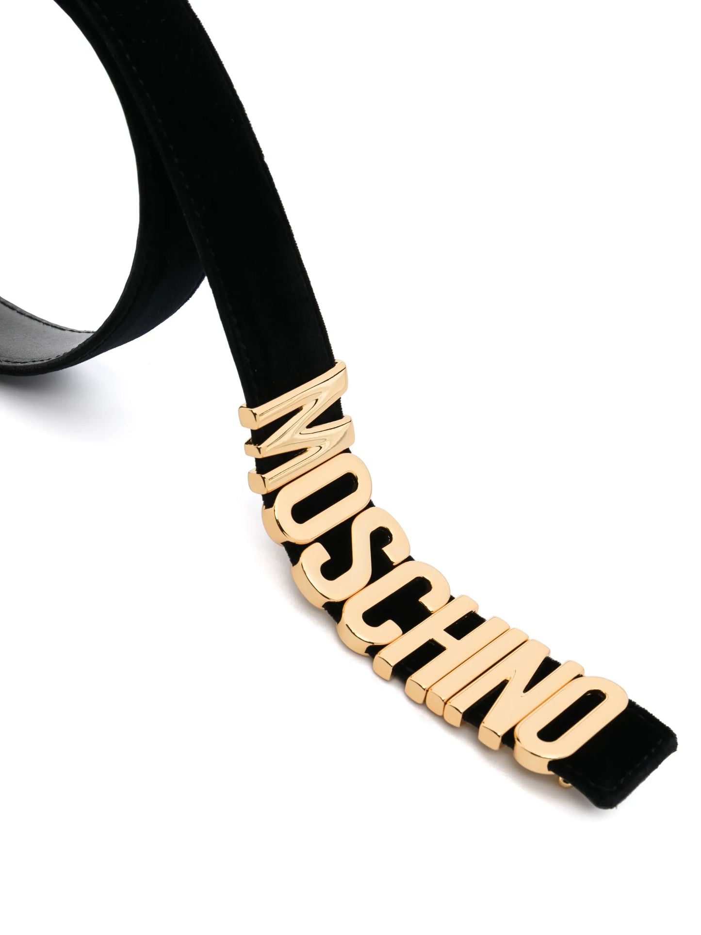logo-lettering leather belt