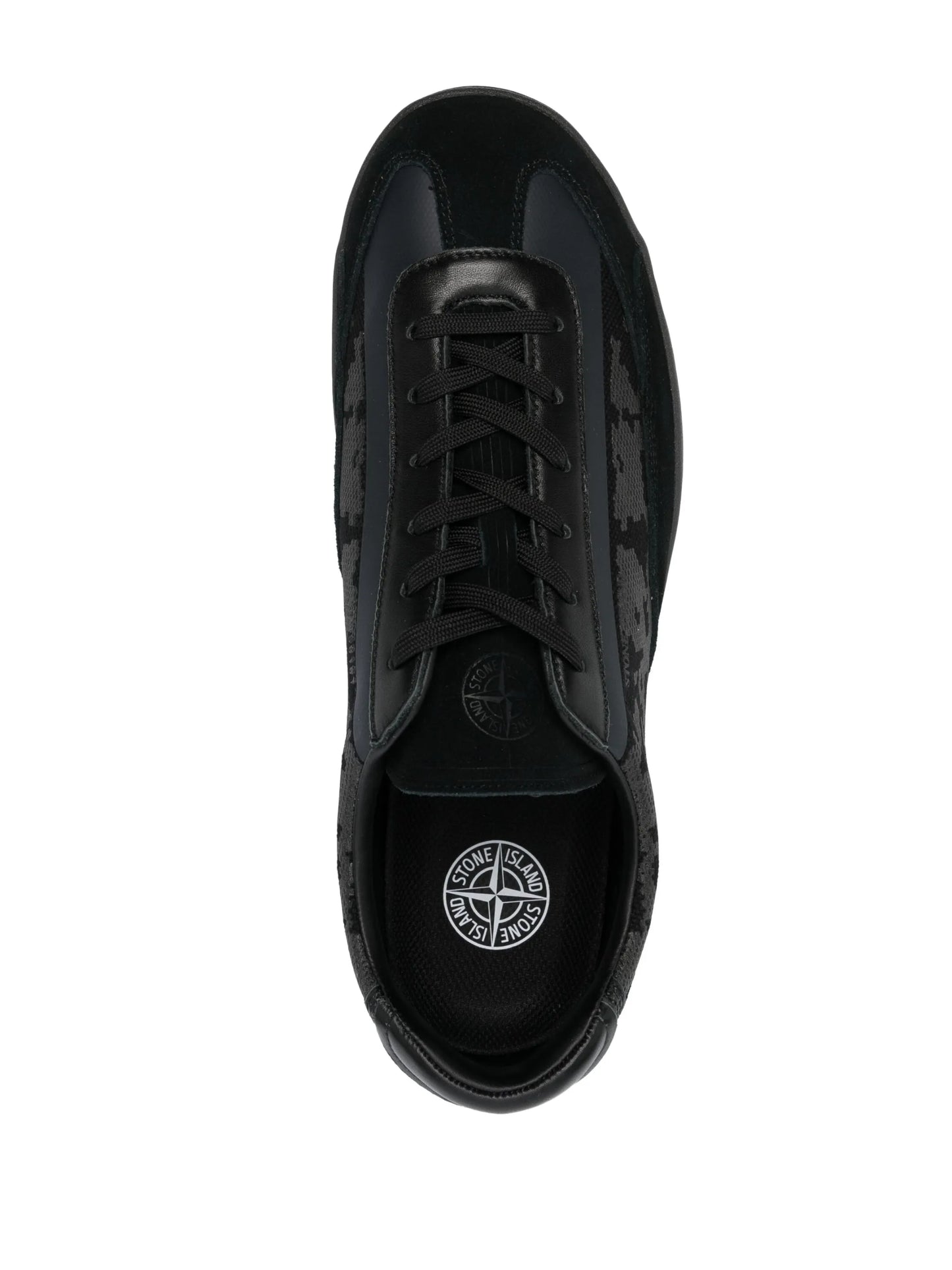 Compass-motif low-top sneakers