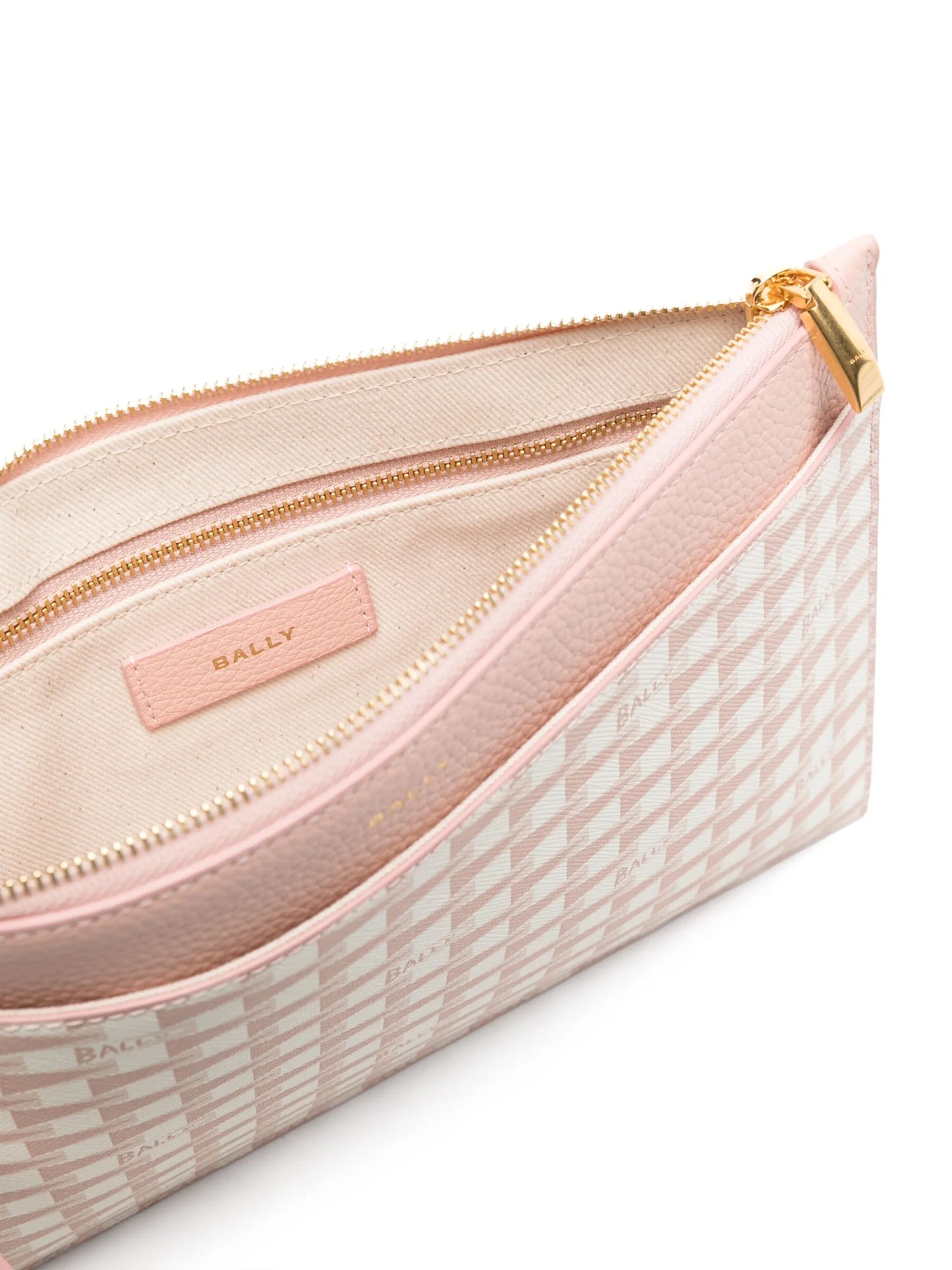 Pennant-print clutch bag