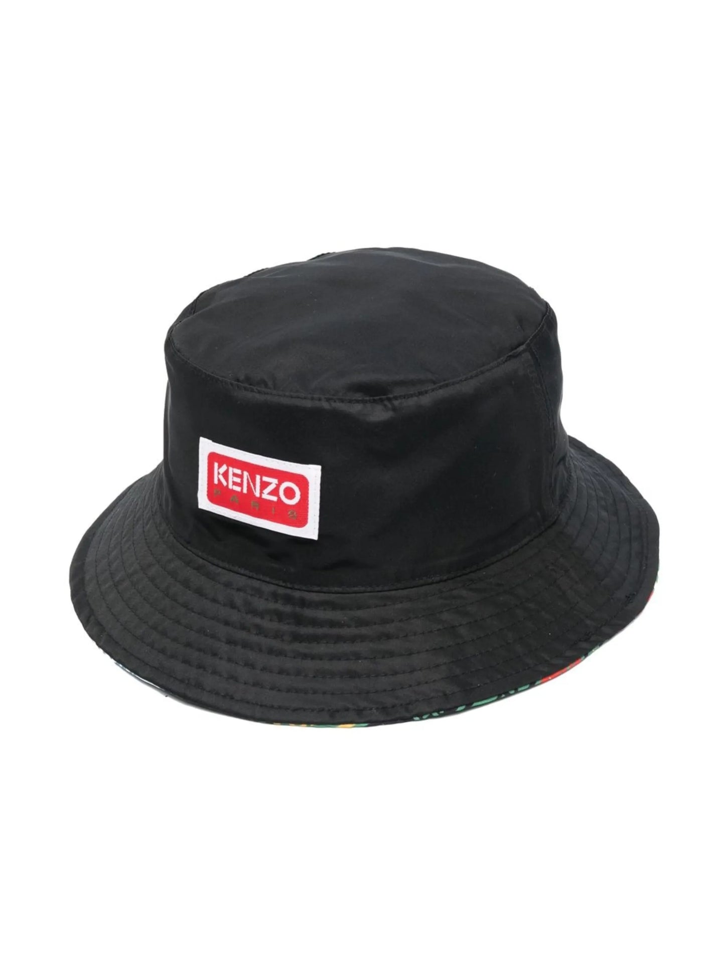 logo-print reversible bucket hat