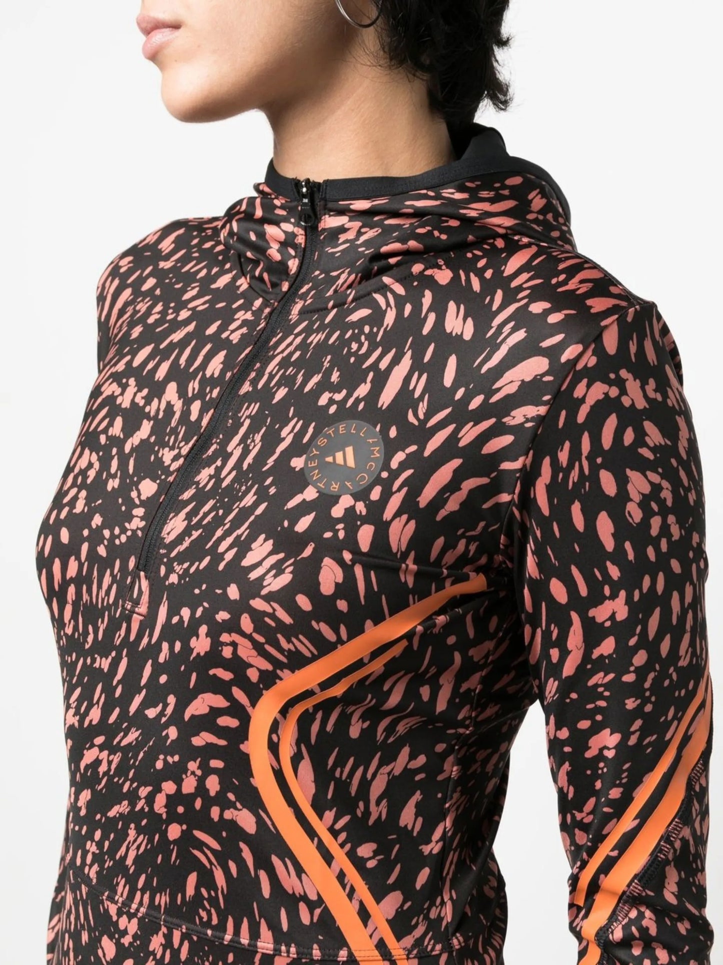 graphic-print recycled polyester hoodie