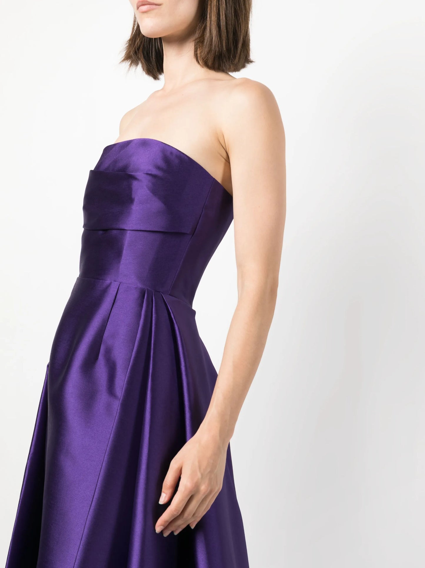The Tiffany strapless faille maxi dress