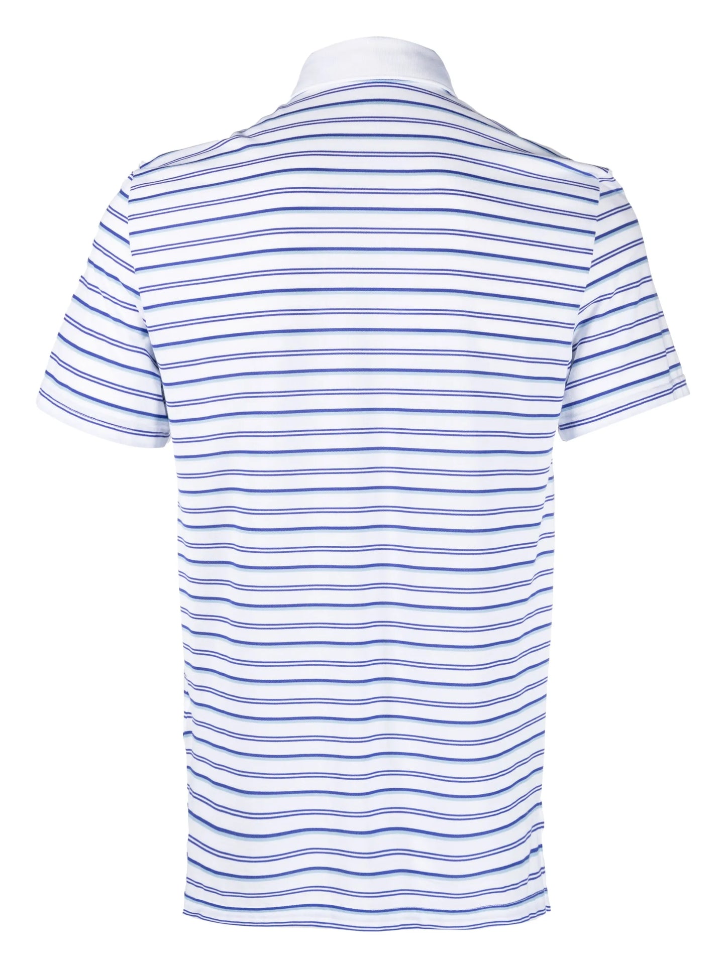embroidered-logo striped polo shirt
