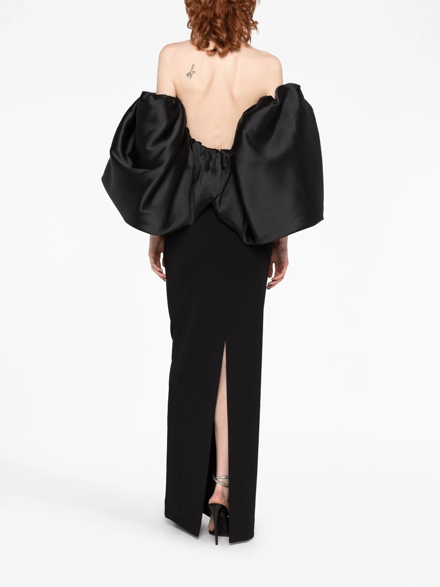 Pia puff-sleeve maxi dress