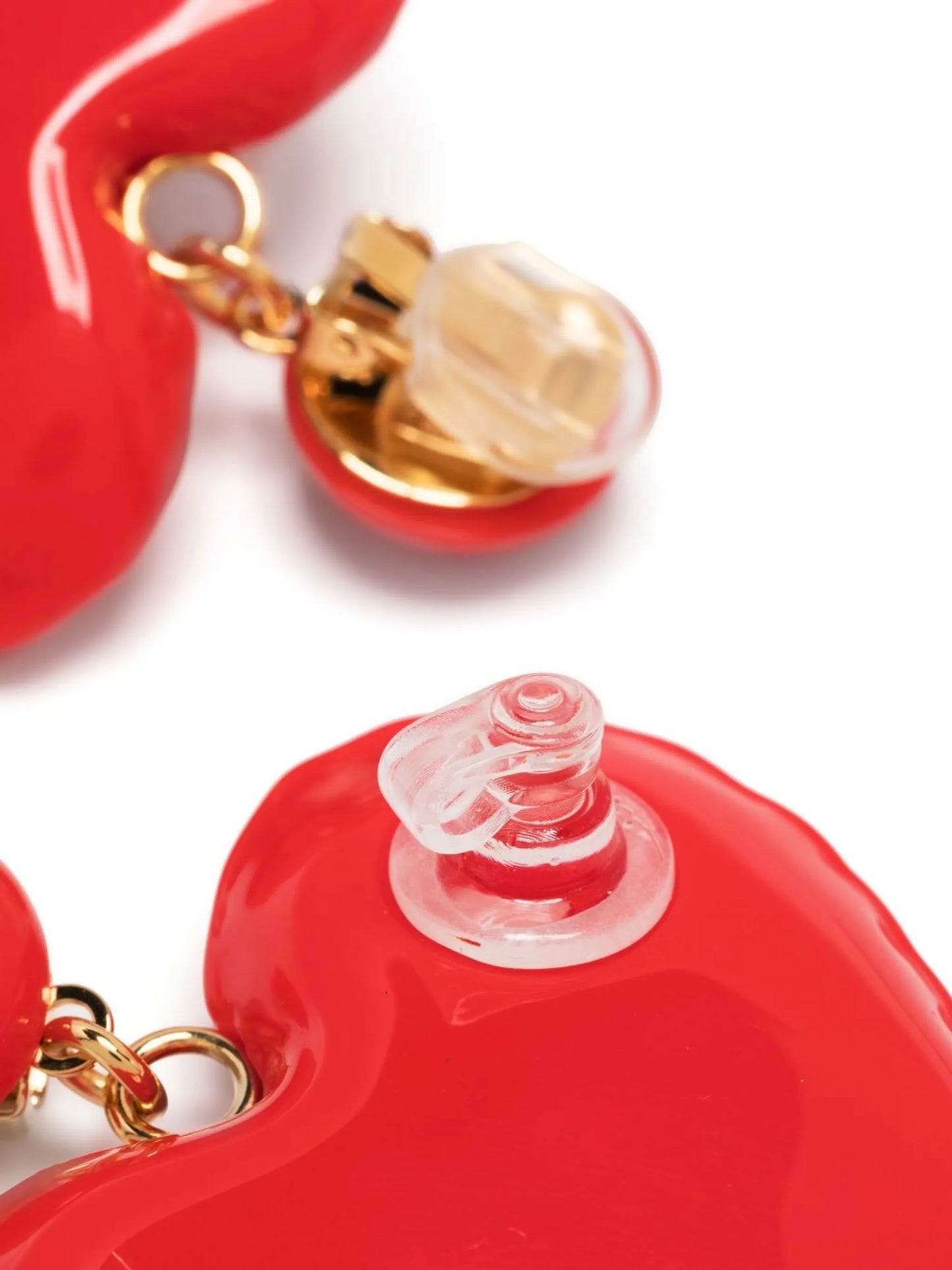inflatable heart-charm earrings