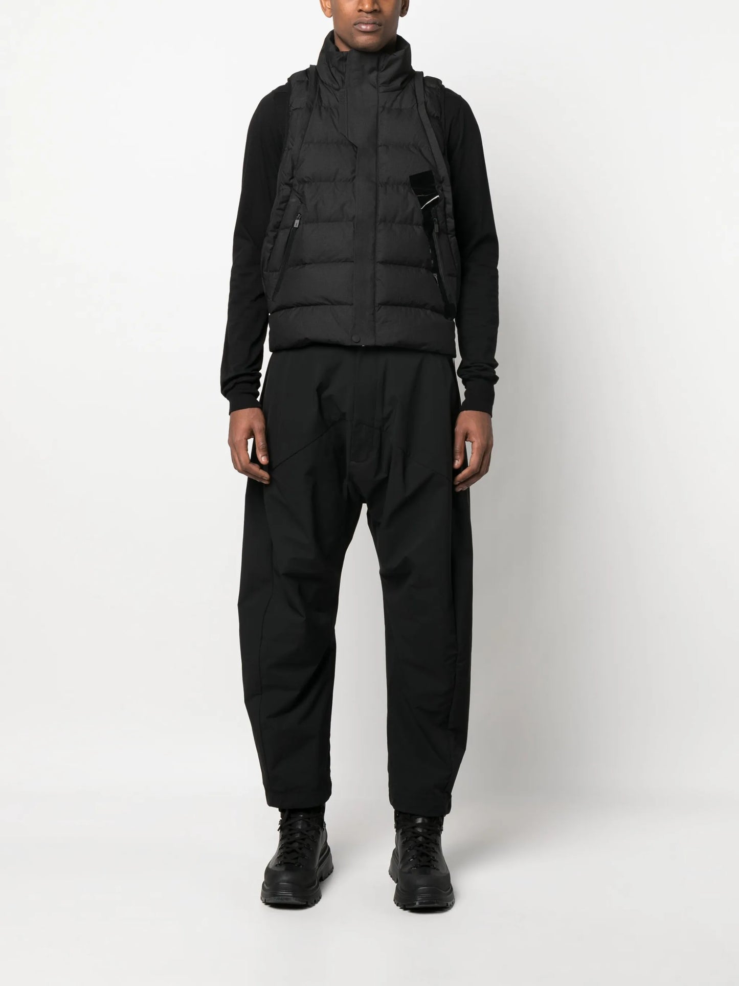 zipped-up padded jacket