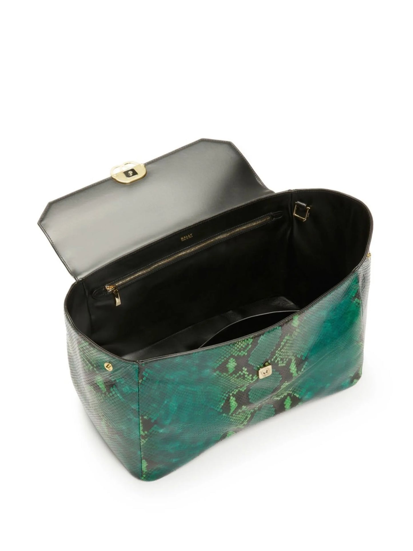 snake-print leather crossbody bag