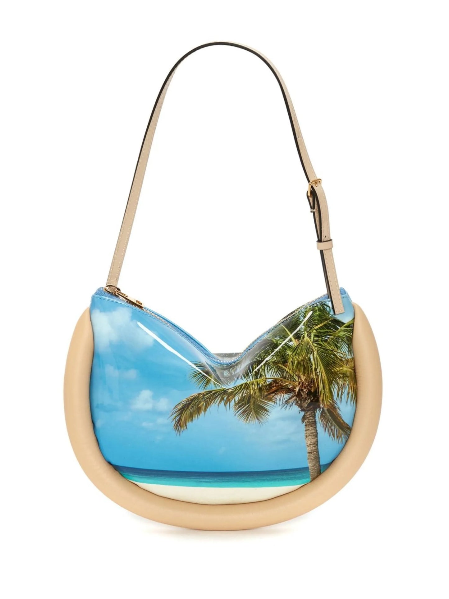 Bumper-Moon leather shoulder bag
