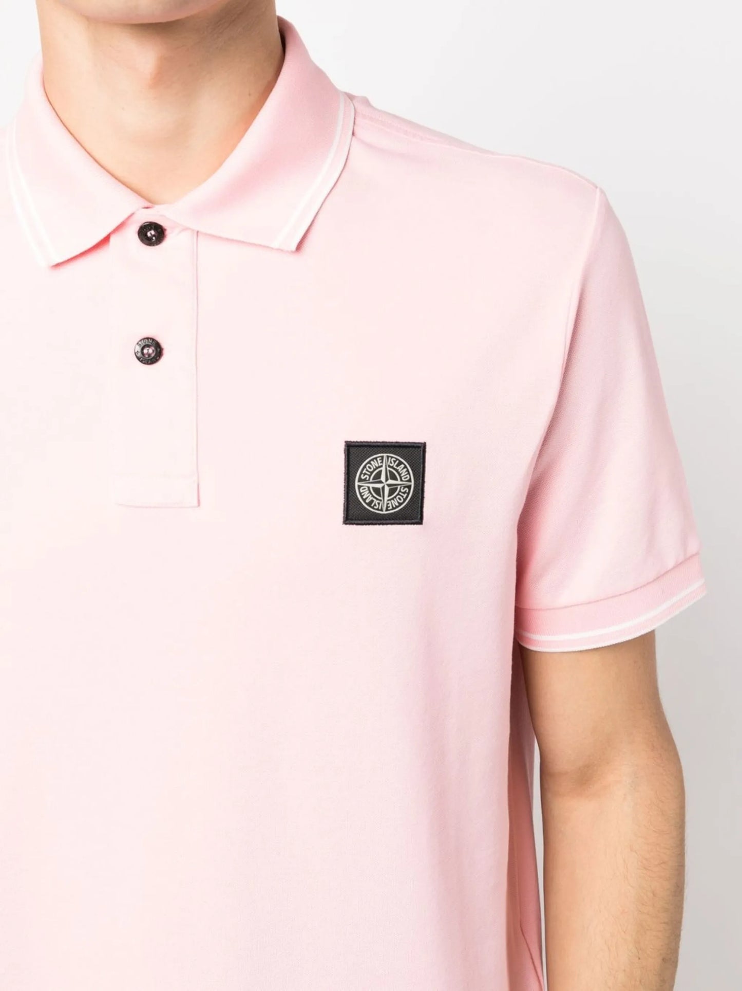 Compass-patch polo shirt