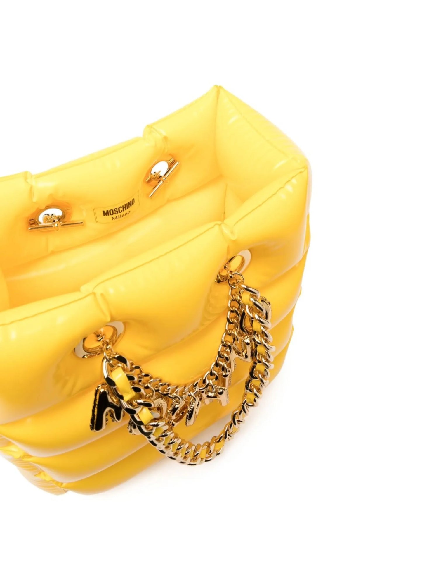 logo-lettering inflatable shoulder bag