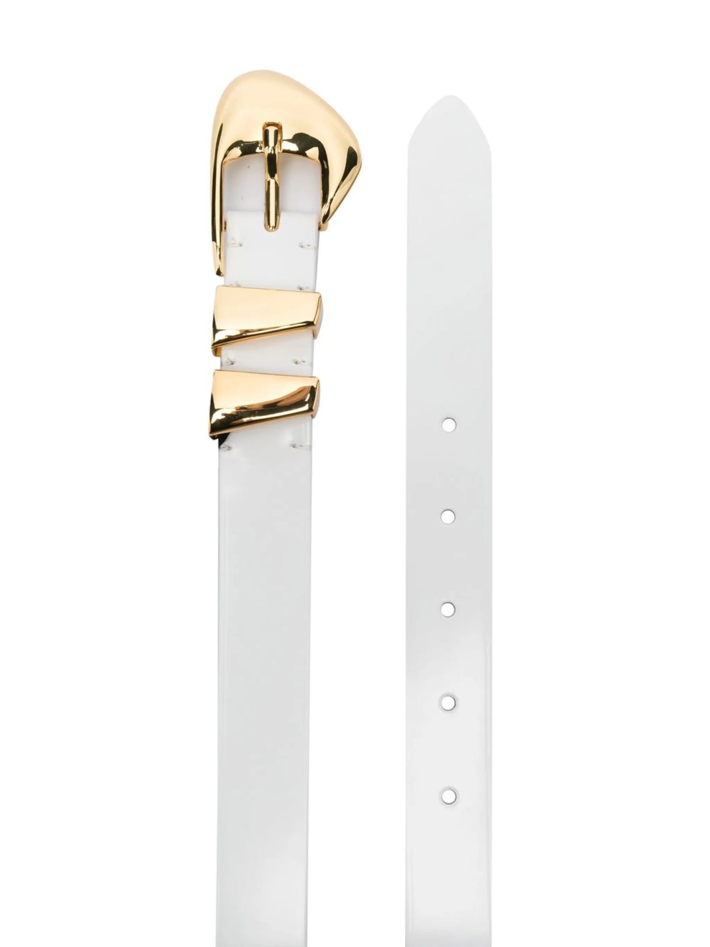 sculpted-buckle leathe belt