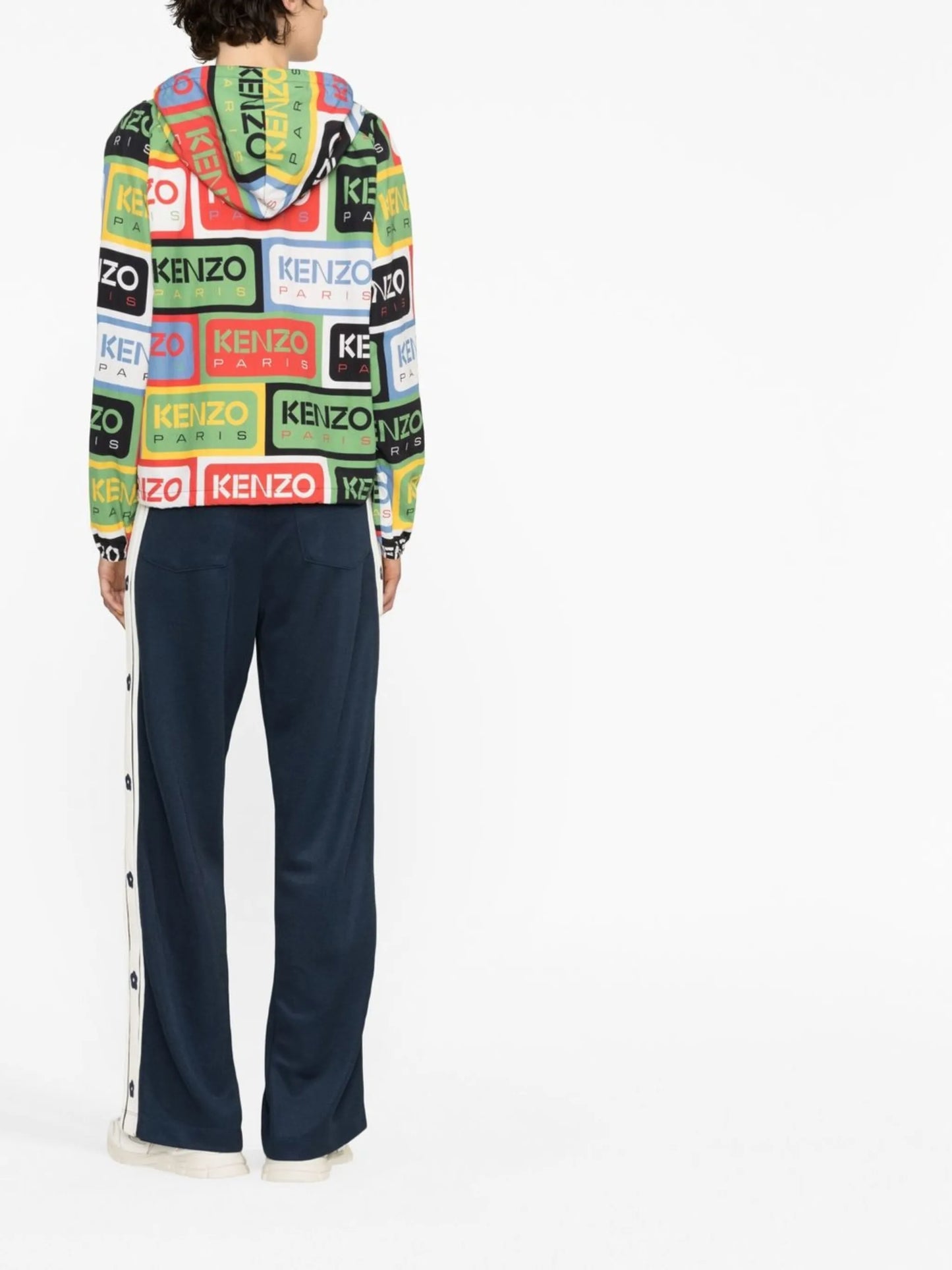 logo-print hooded jacket