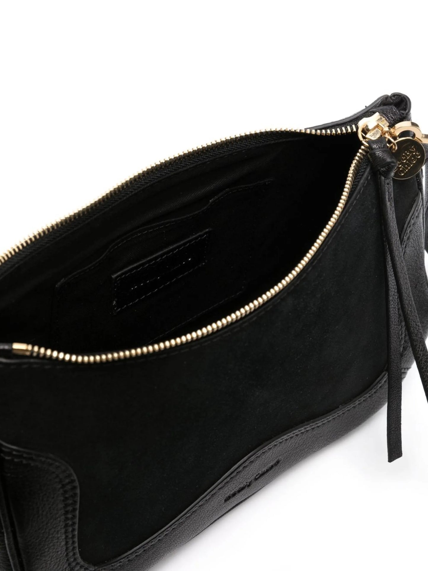 embossed-logo shoulder bag