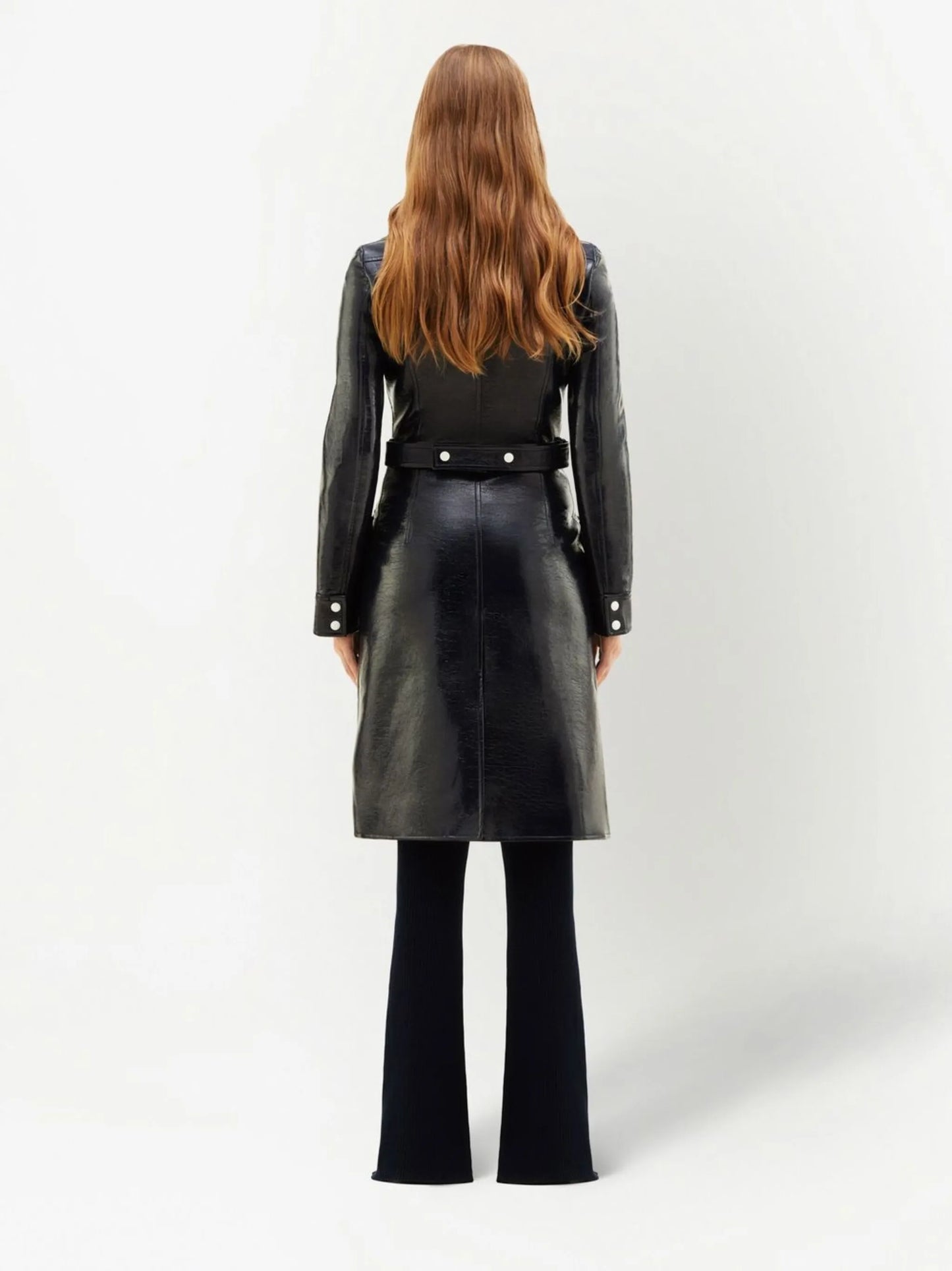 logo-patch trench coat