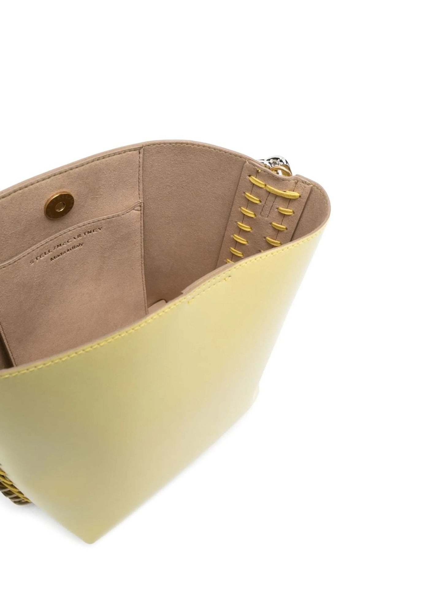 chain-detail bucket bag