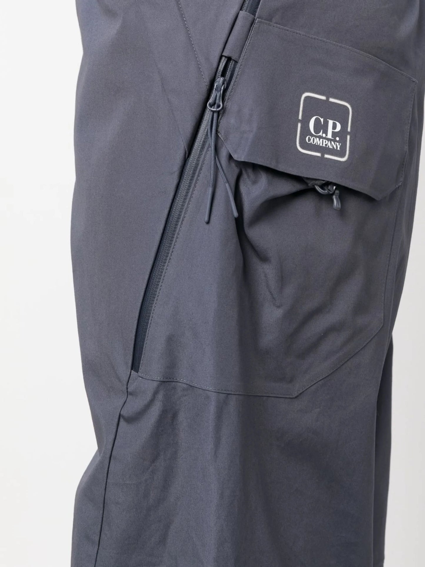 logo-print buckled straight trousers