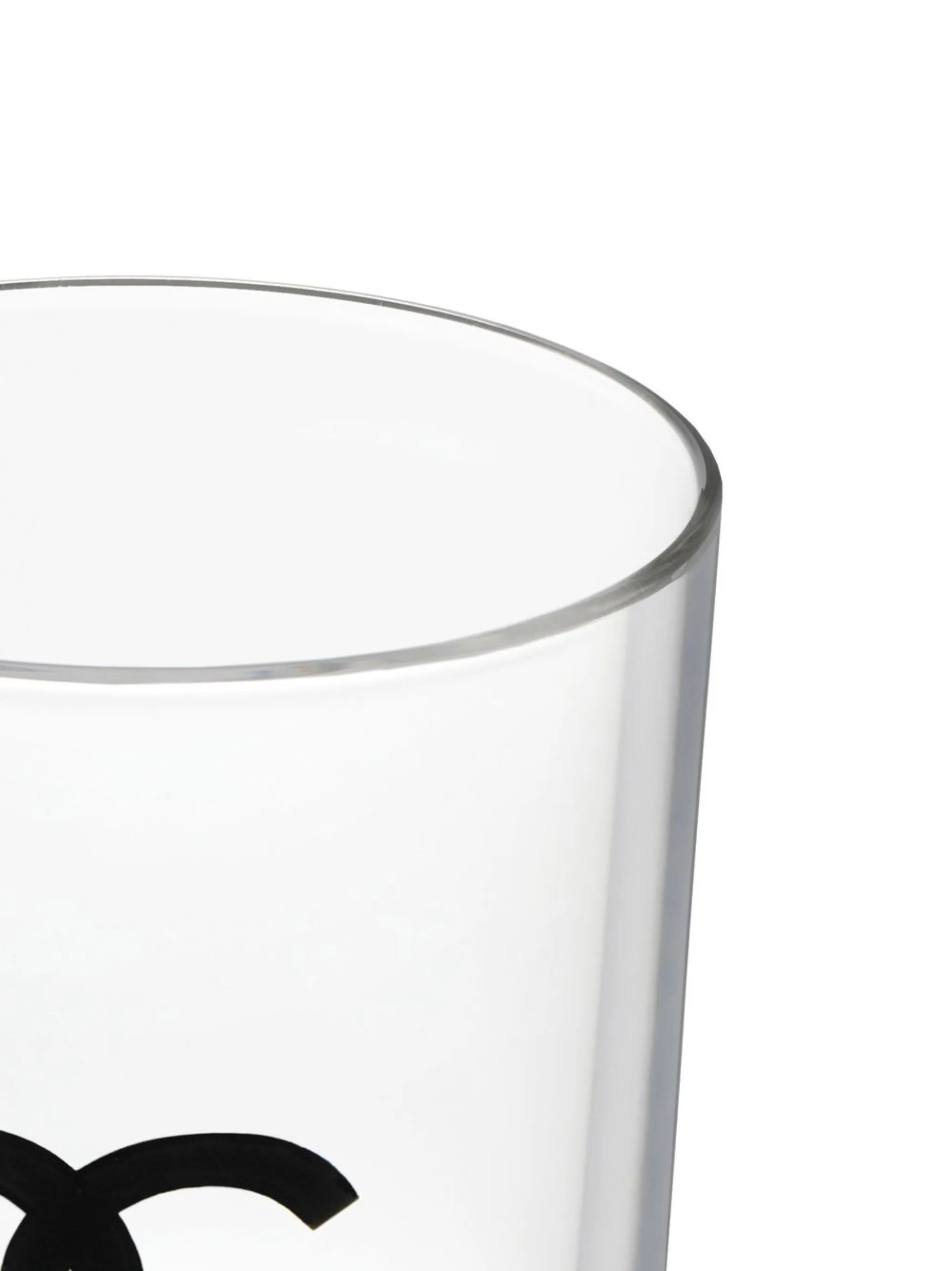 logo-print set of two drinking glasses