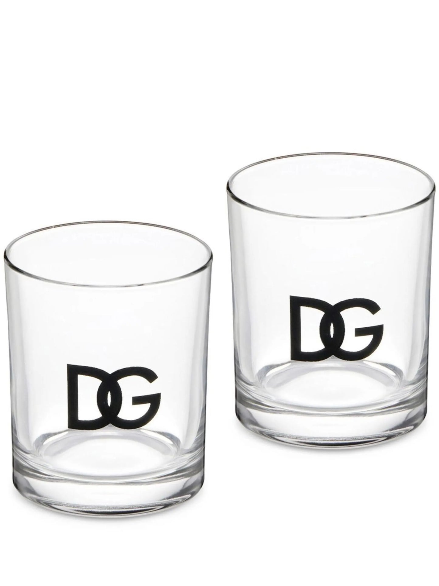 logo-print set of two drinking glasses