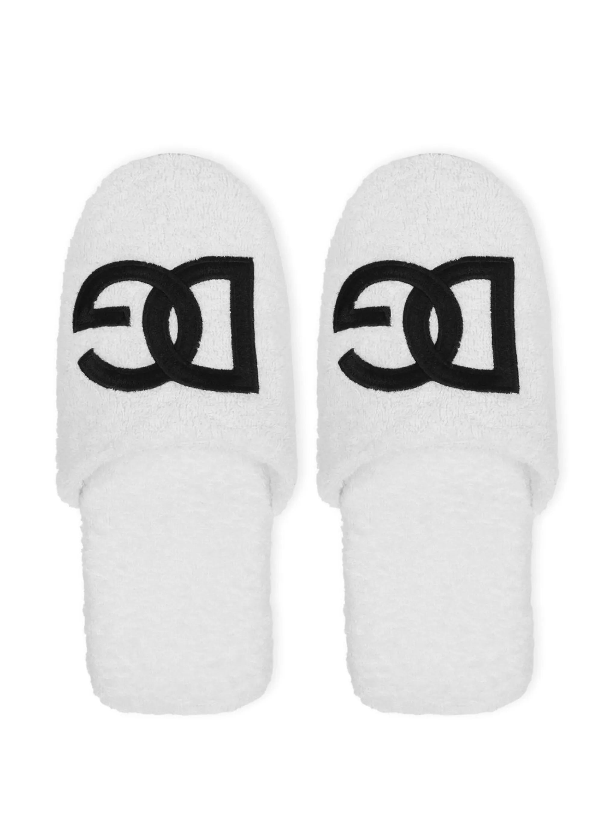 embroidered-logo cotton slippers