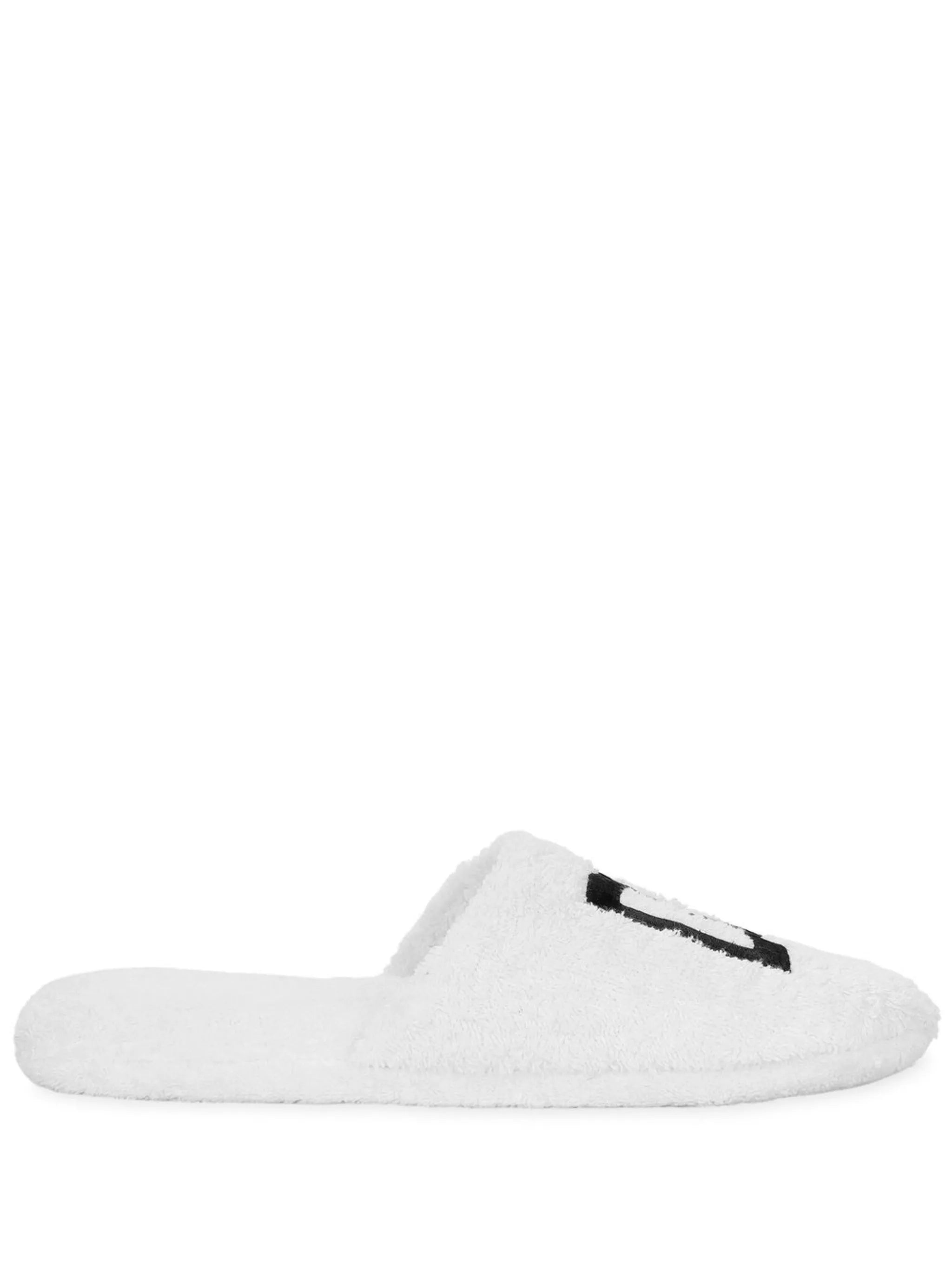 embroidered-logo cotton slippers