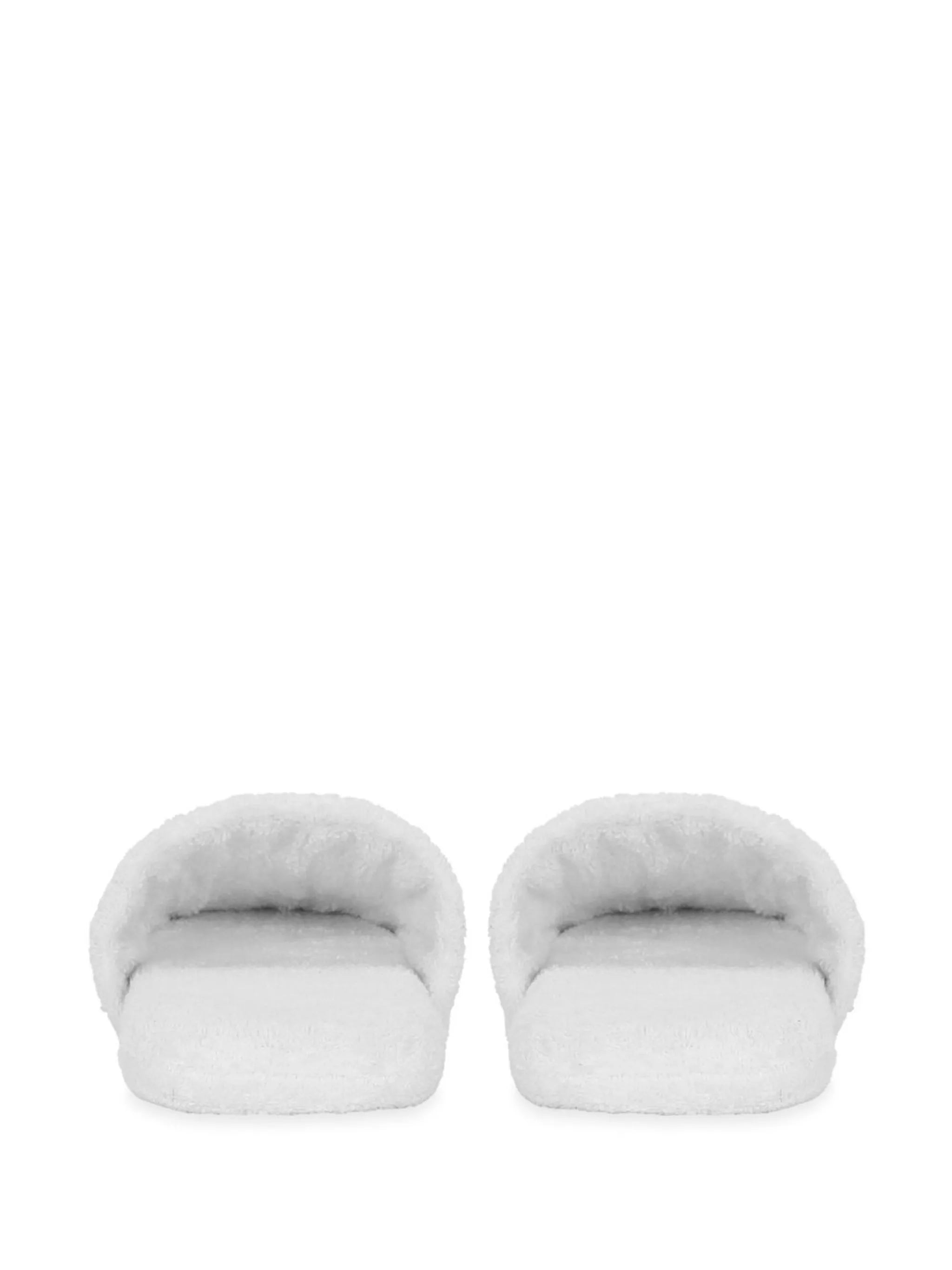 embroidered-logo cotton slippers