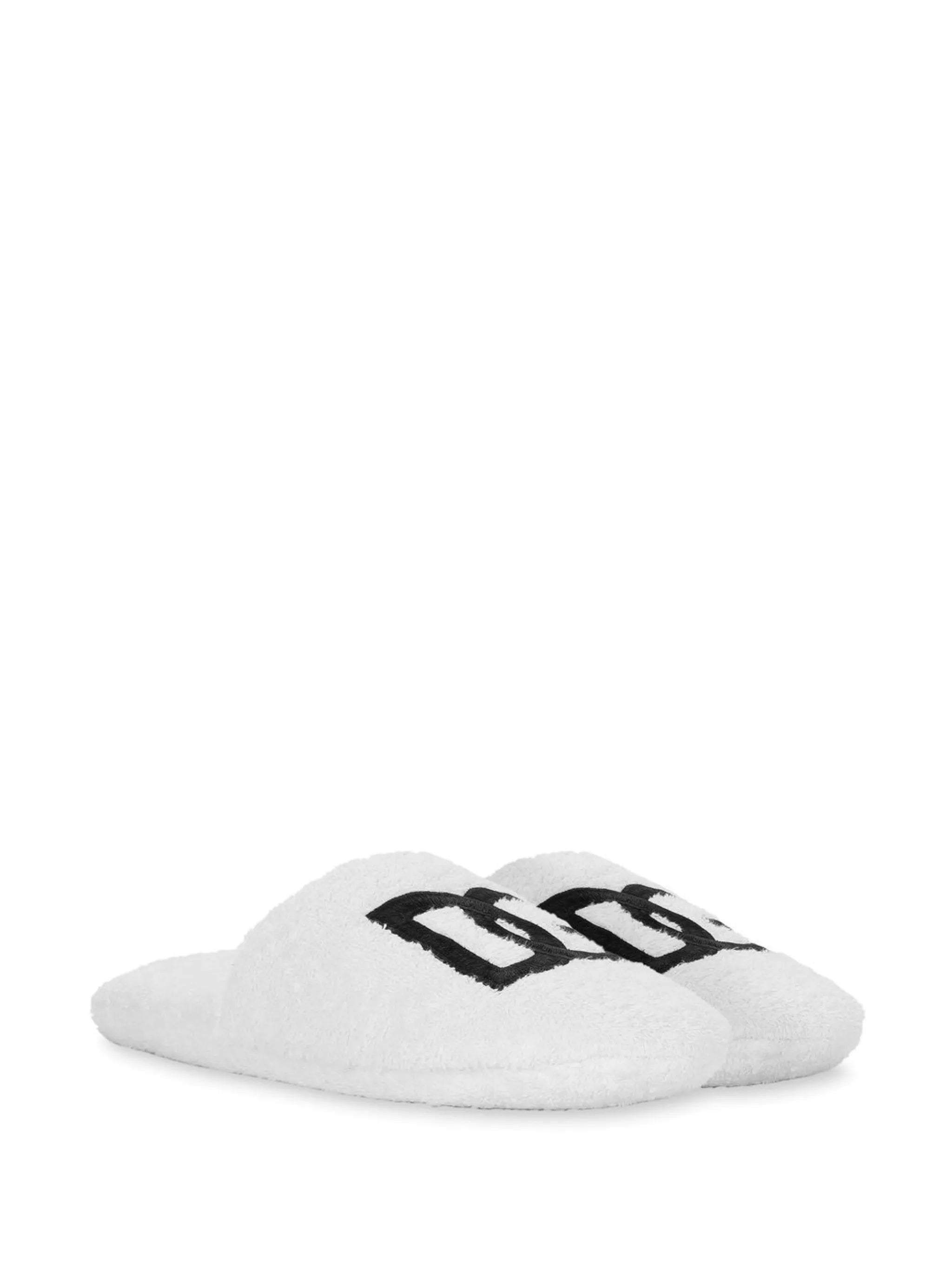 embroidered-logo cotton slippers