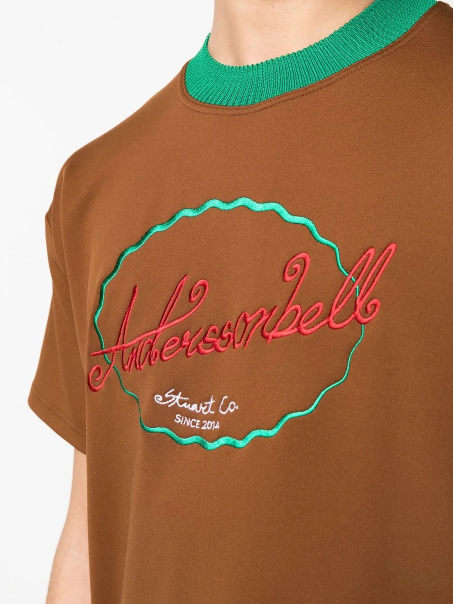 logo-embroidered crew neck T-shirt