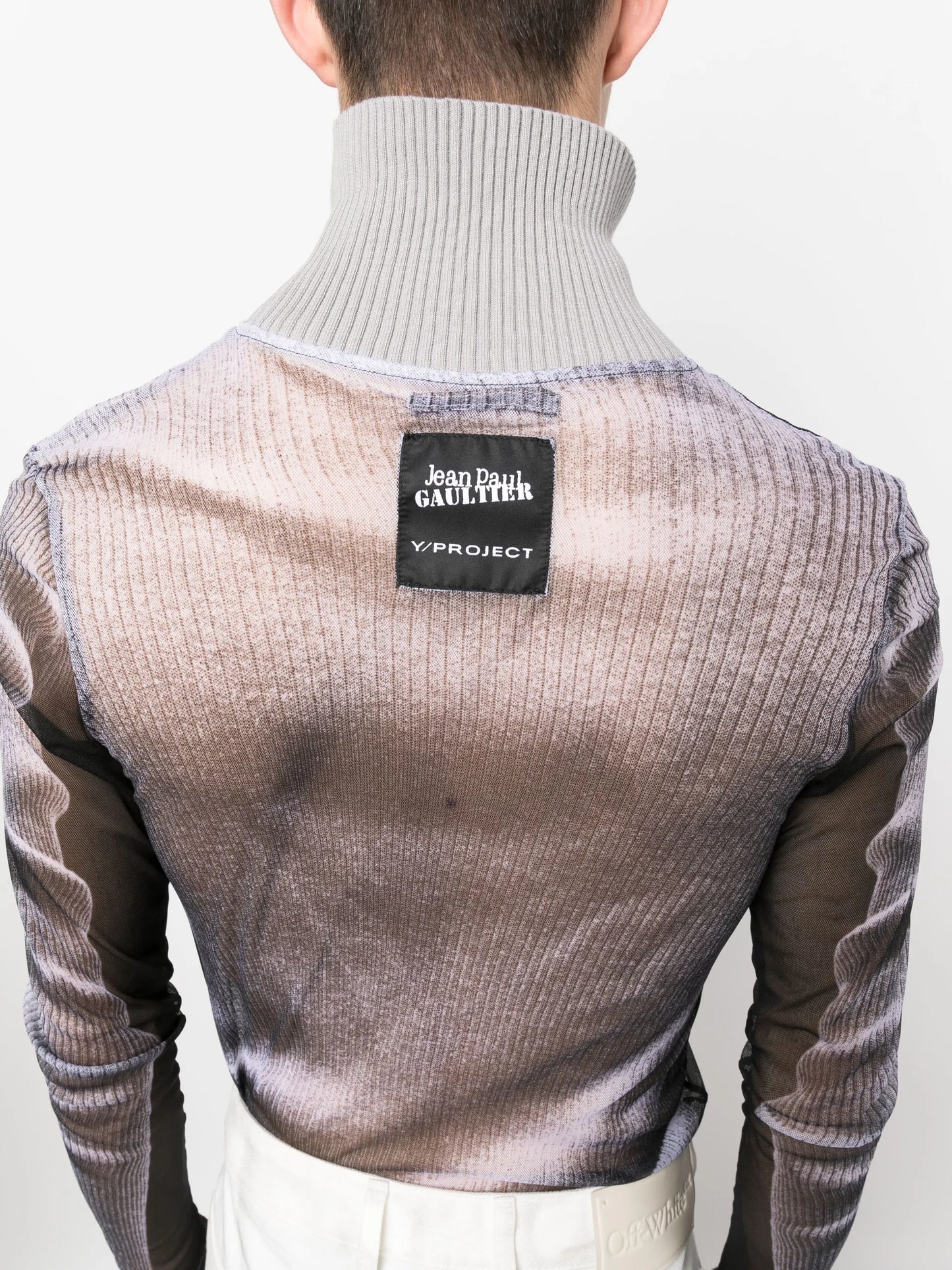 x Jean Paul Gaultier Trompe L'oeil turtleneck top