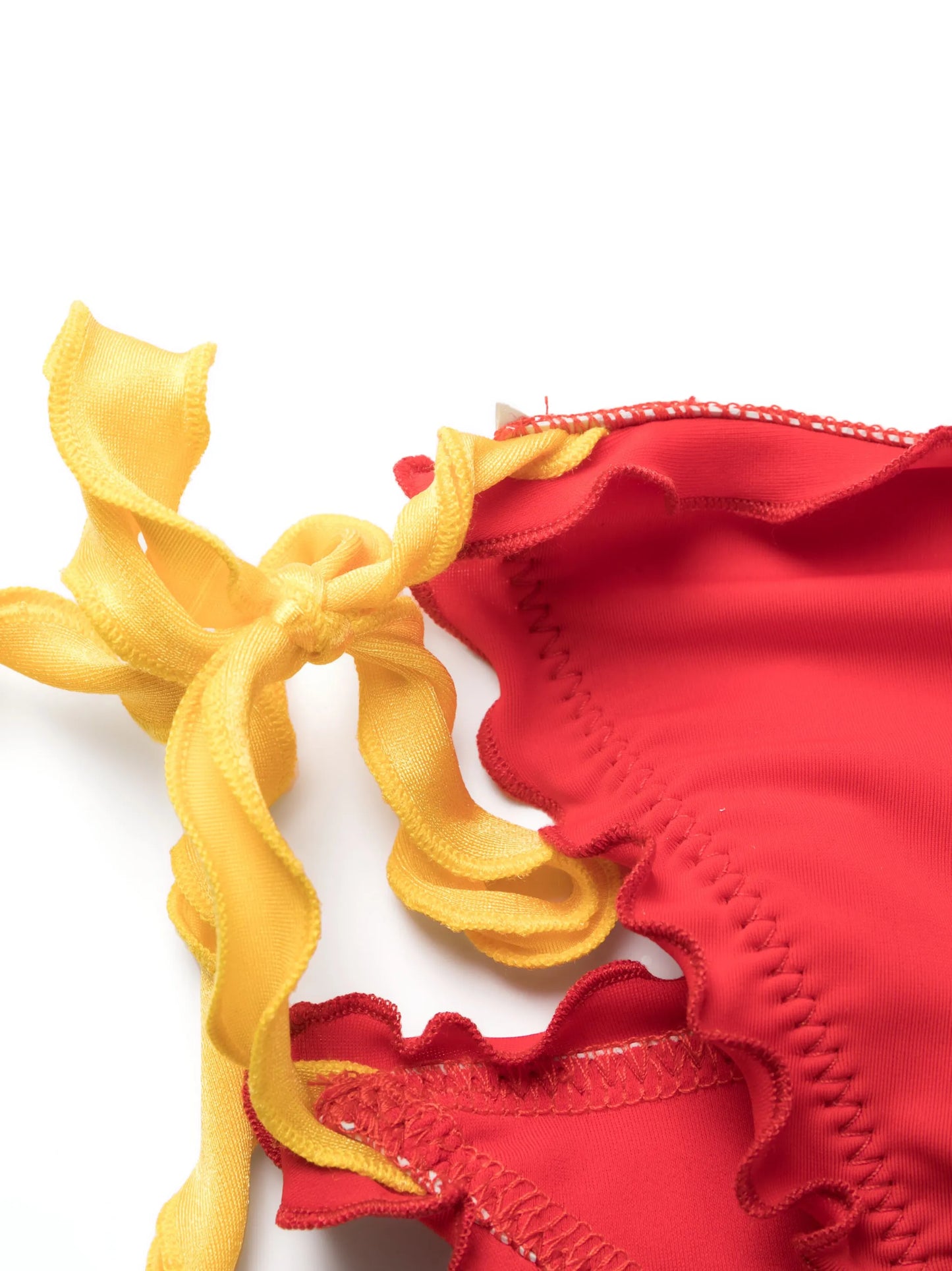 ruffle-trim triangle bikini