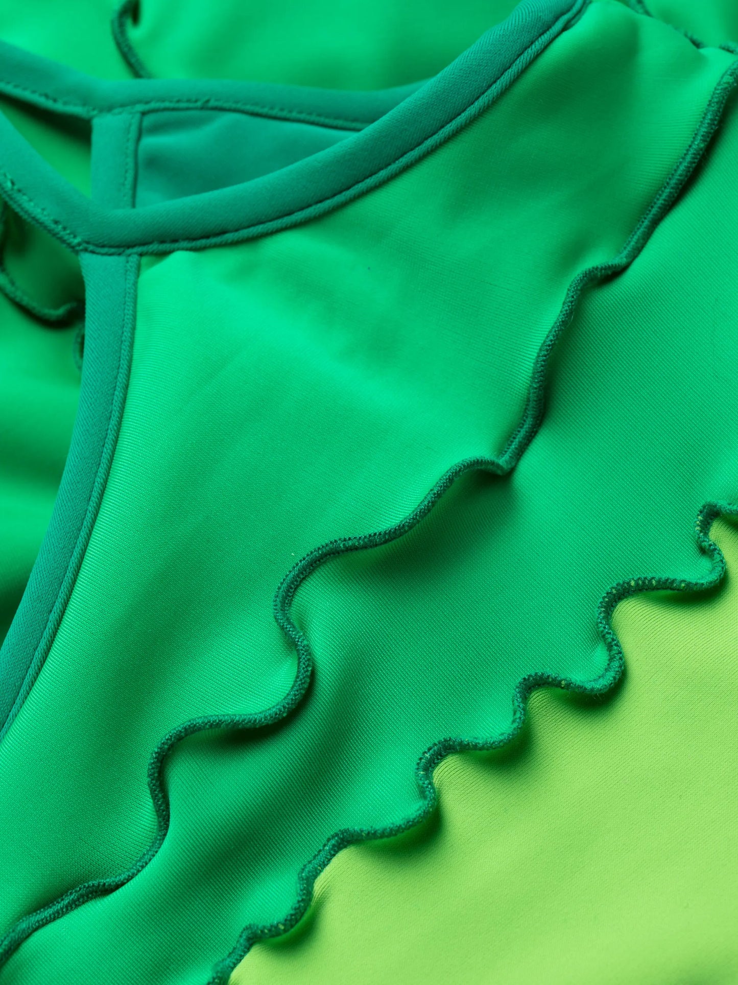 ruffle-trim sleeveless swimsuit
