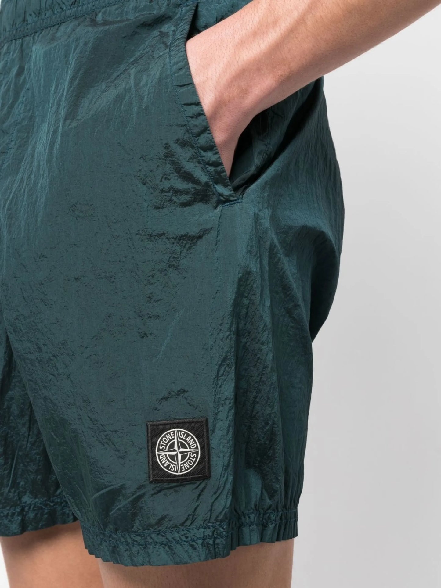 embroidered-logo swim shorts