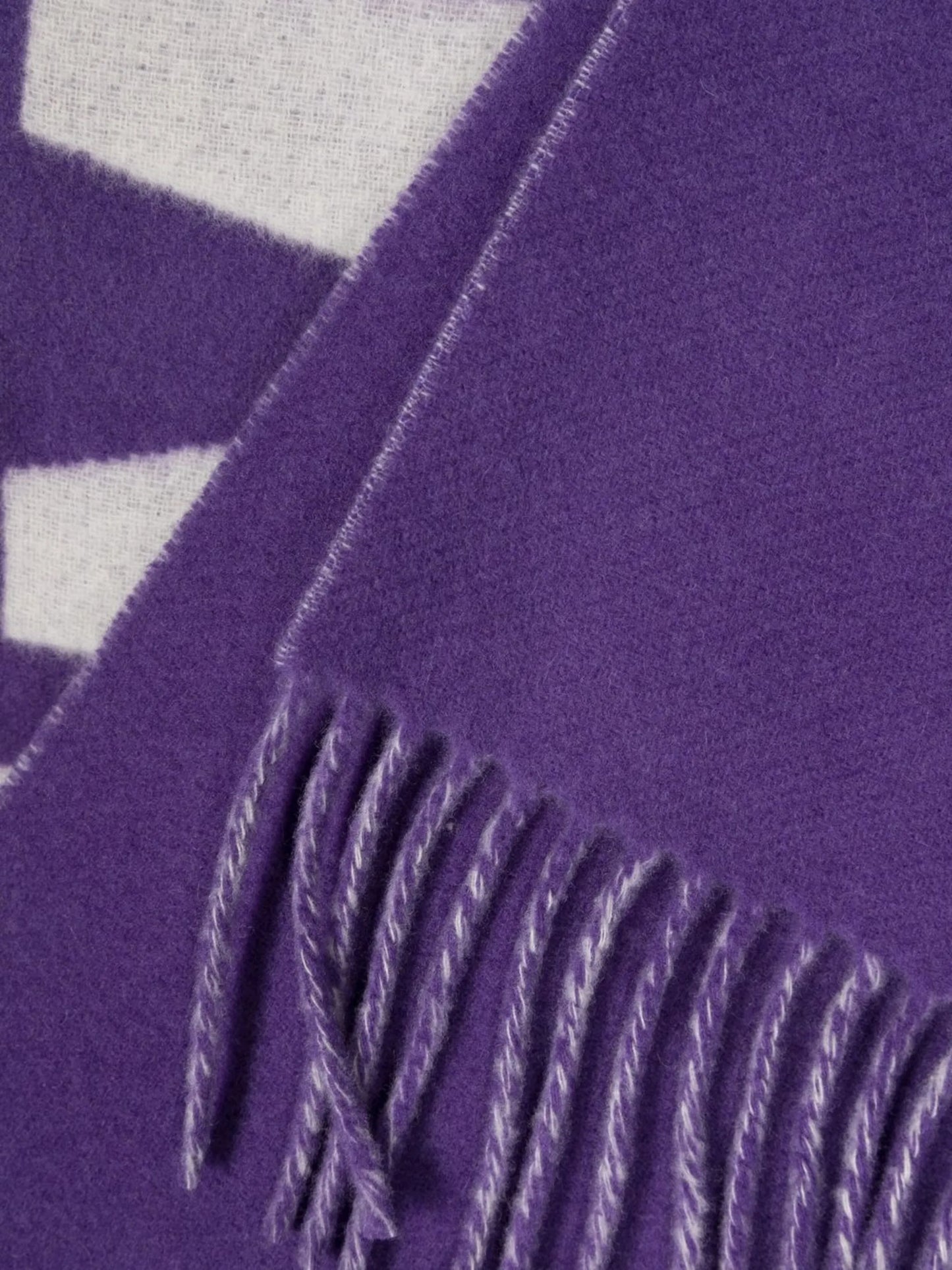 intarsia-knit logo scarf