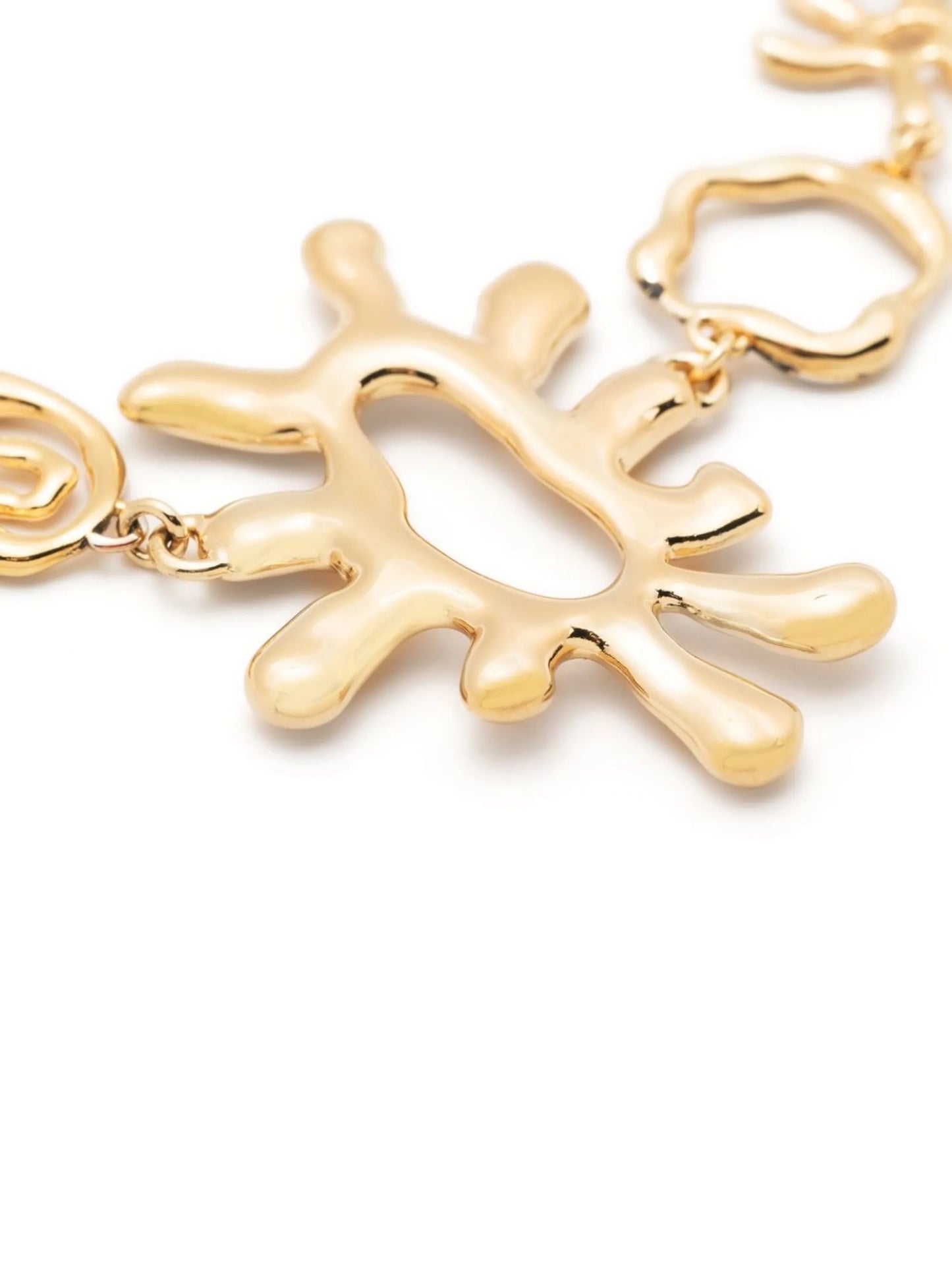 charm-detail gold-tone bracelet