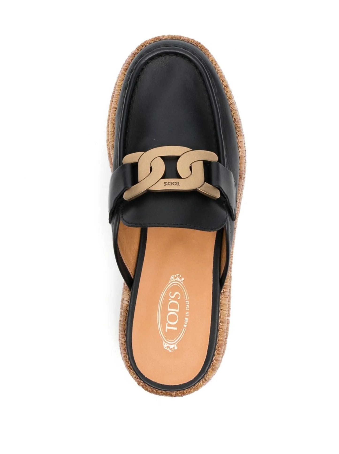 logo-plaque leather espadrilles