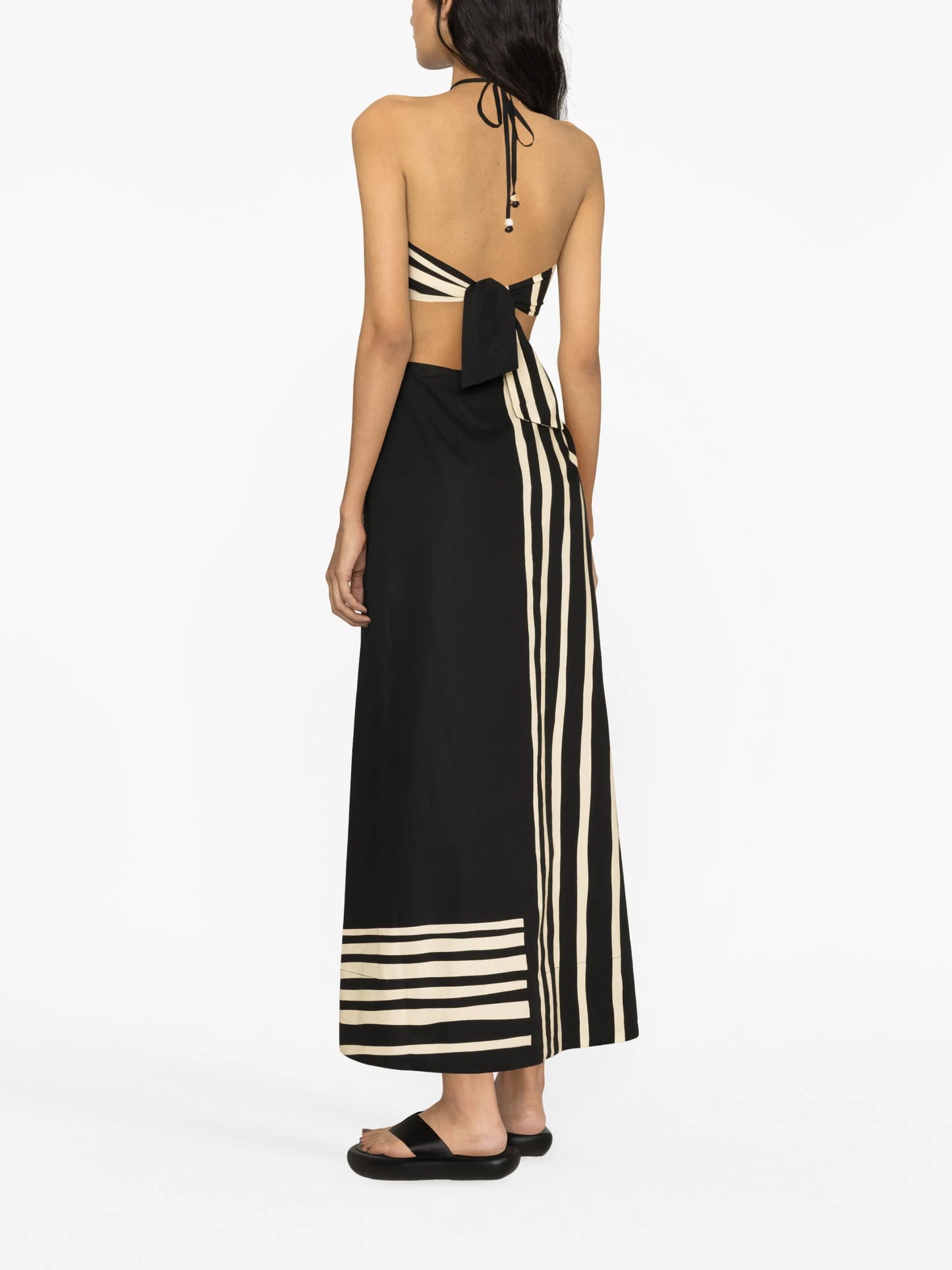 bead-embellished cotton maxi dress