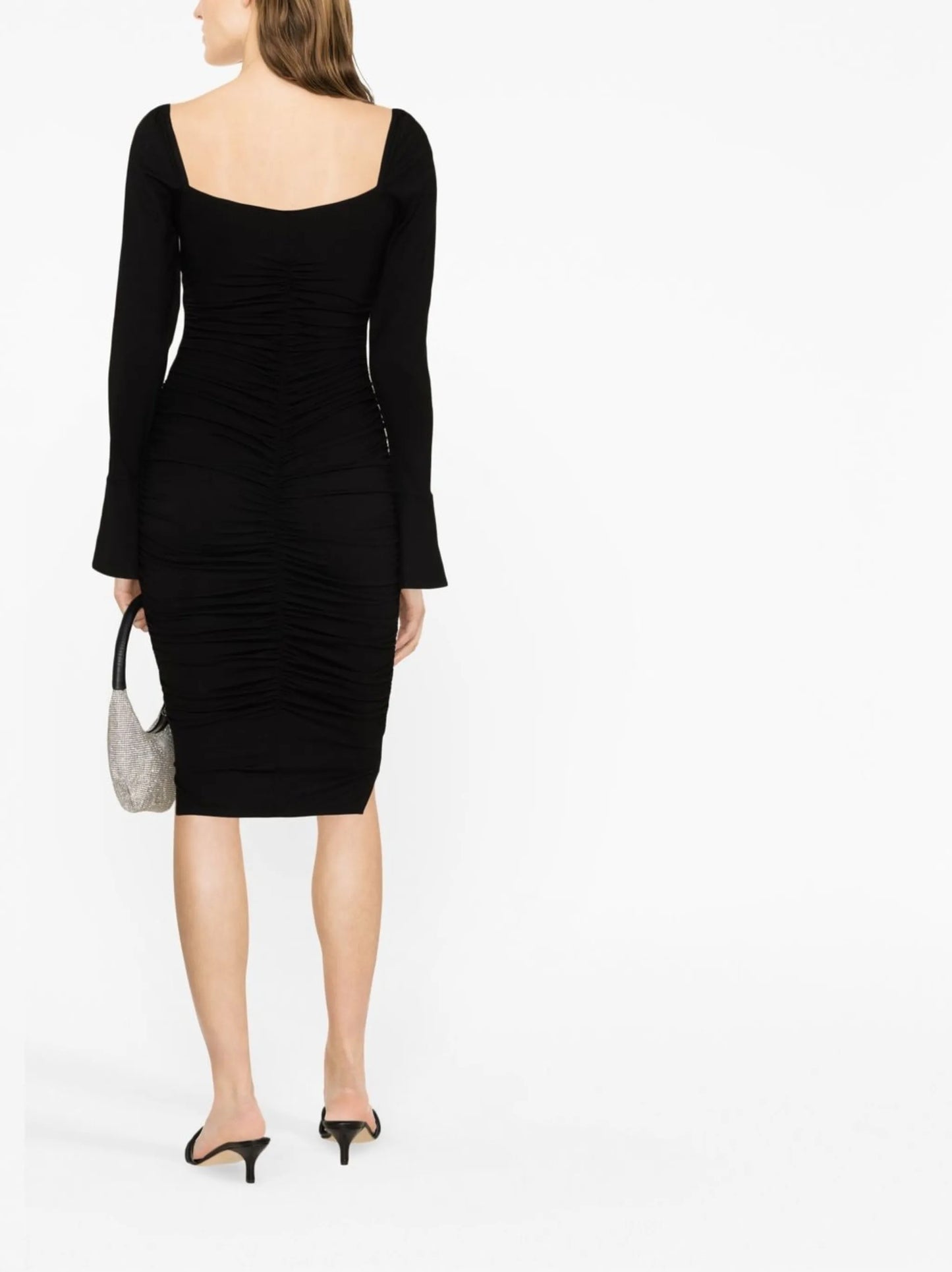 Barrie ruched midi dress