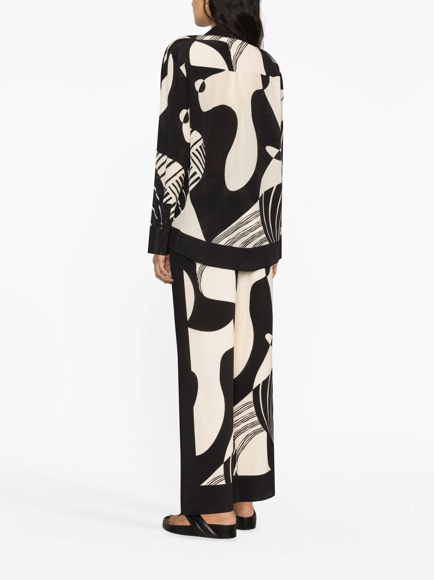 Realisme abstract-print silk shirt