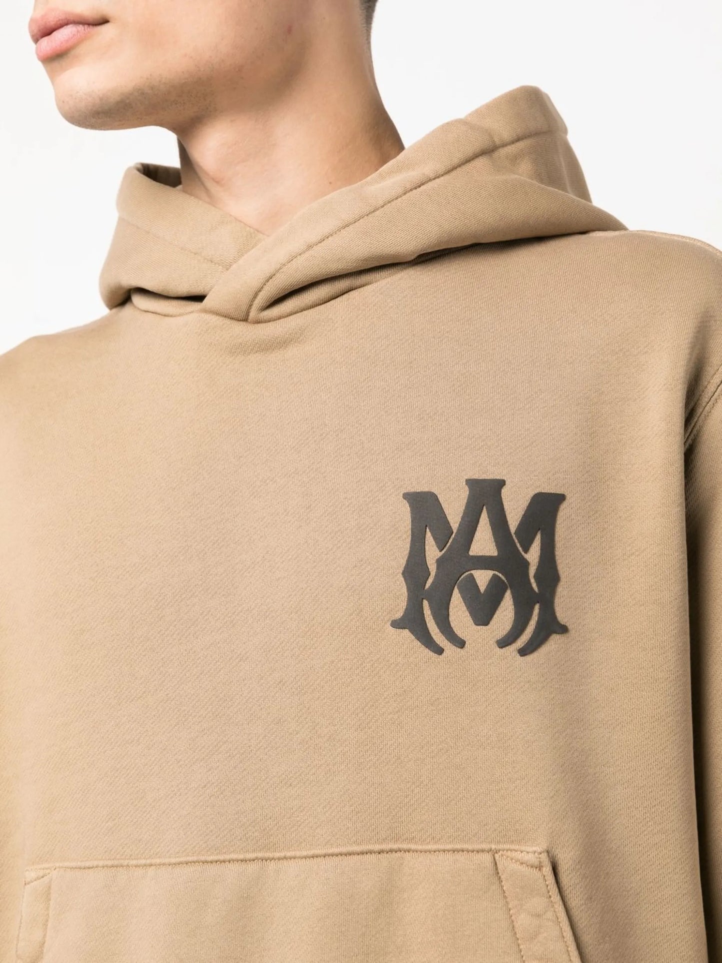logo-print cotton hoodie