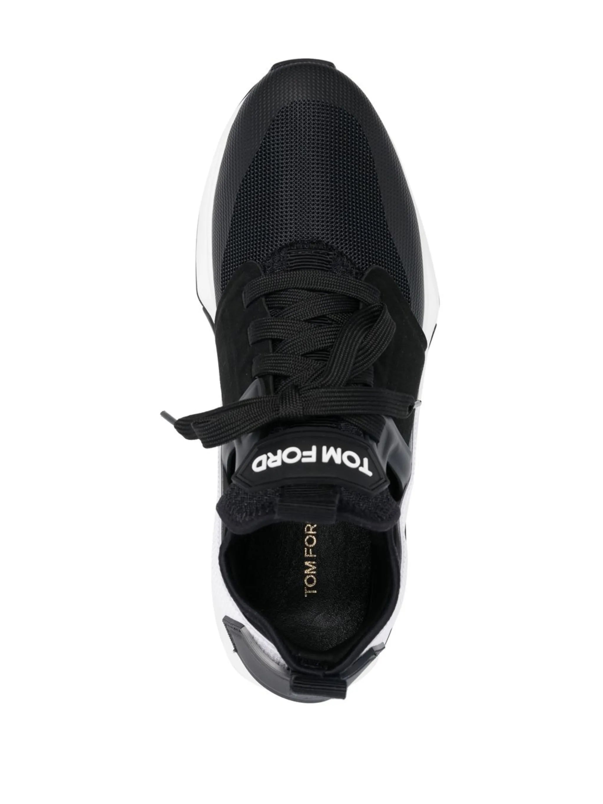 panelled logo-patch sneakers